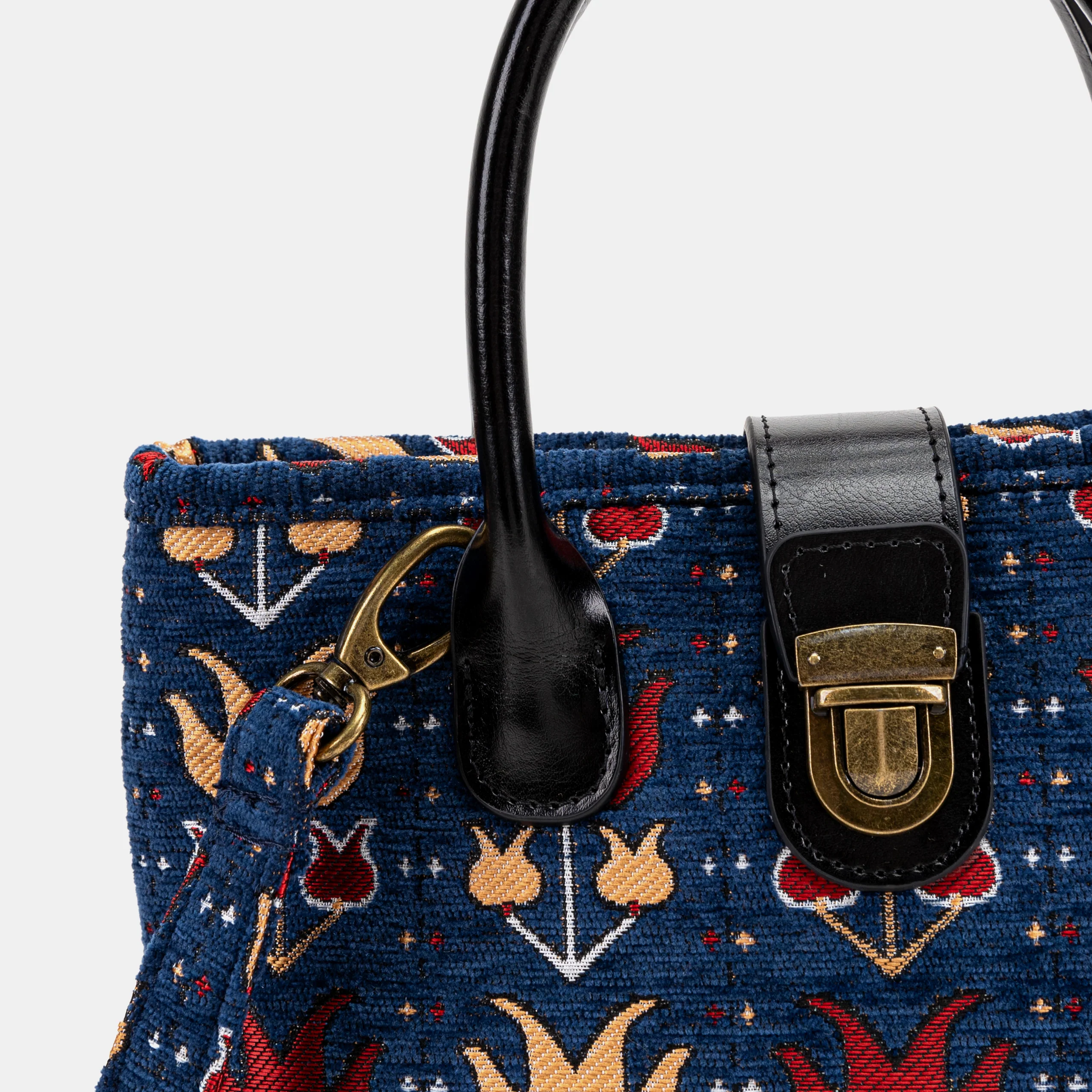 Poppy Bloom Tuck Lock Carpet Satchel - Image 3