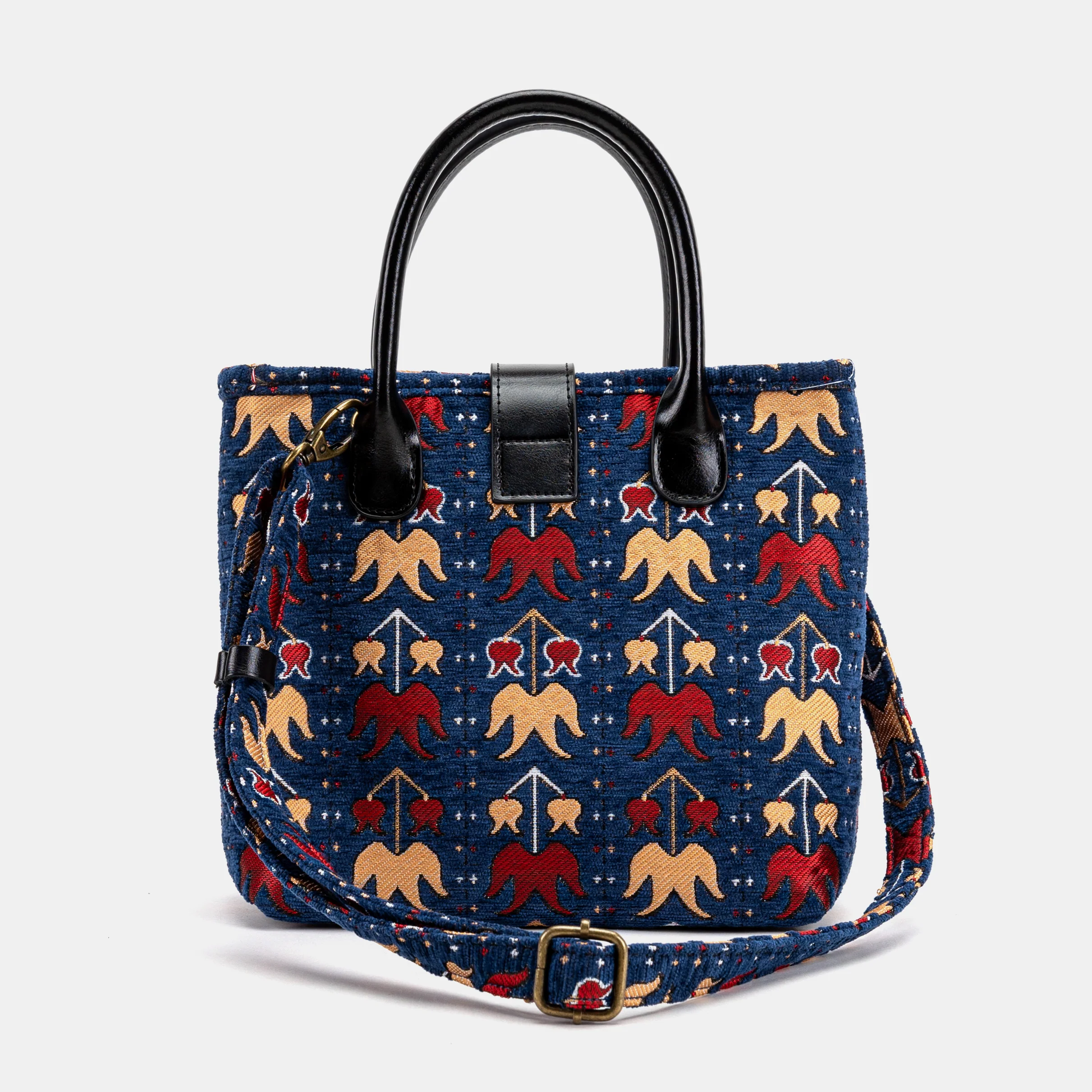 Poppy Bloom Tuck Lock Carpet Satchel - Image 5