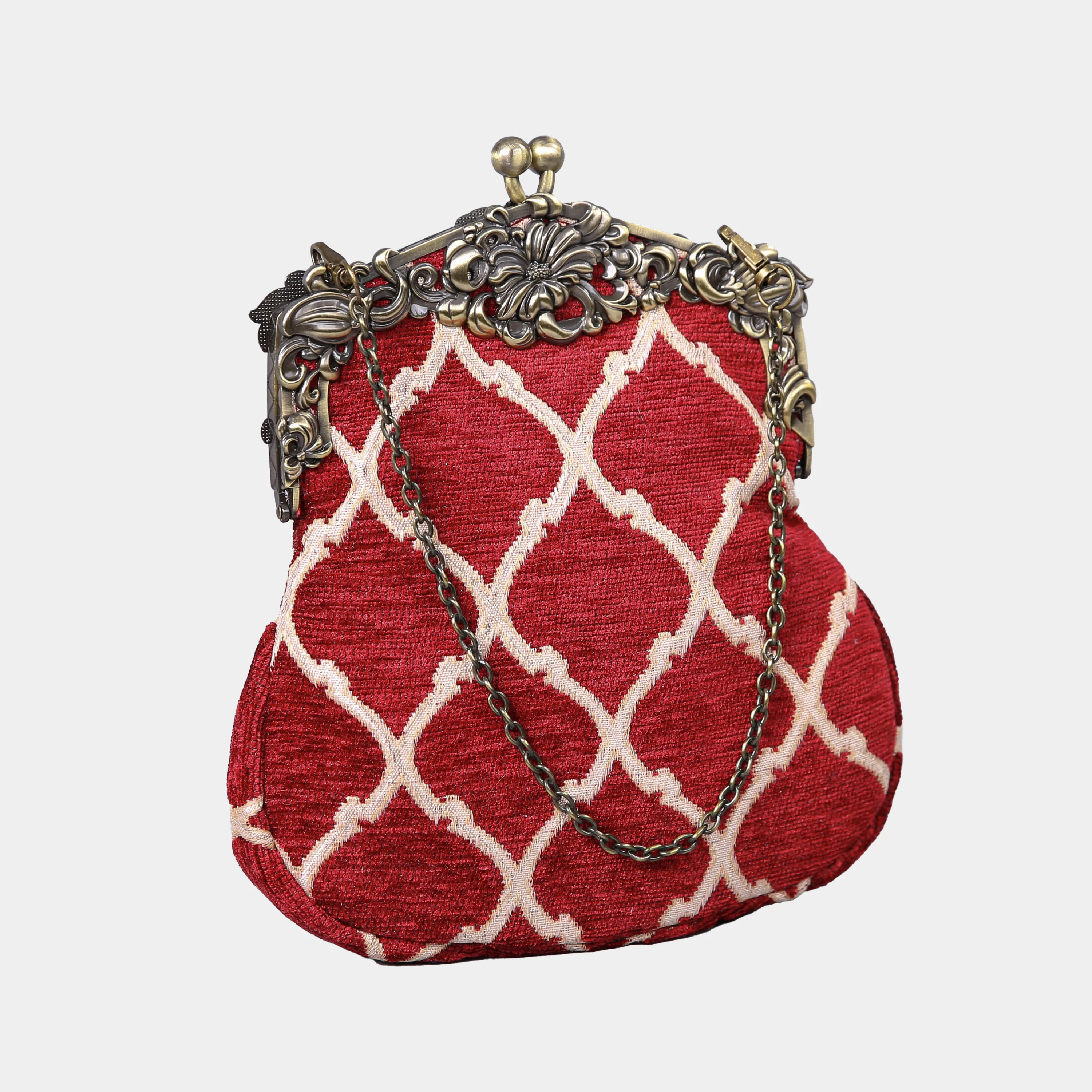 Quartz Red Chatelaine Purse Large
