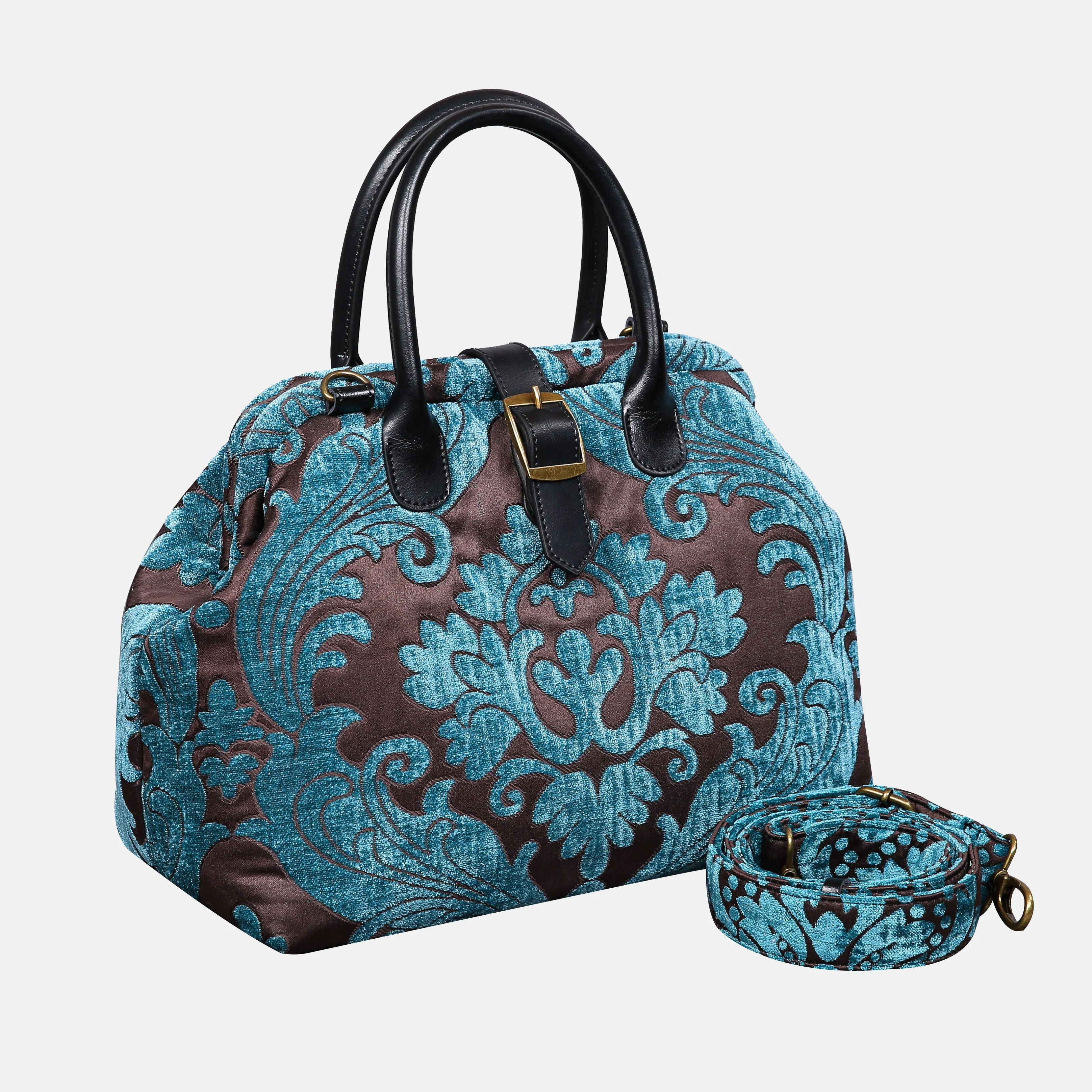 Queen Azure Blue Carpet Handbag Purse - Image 2