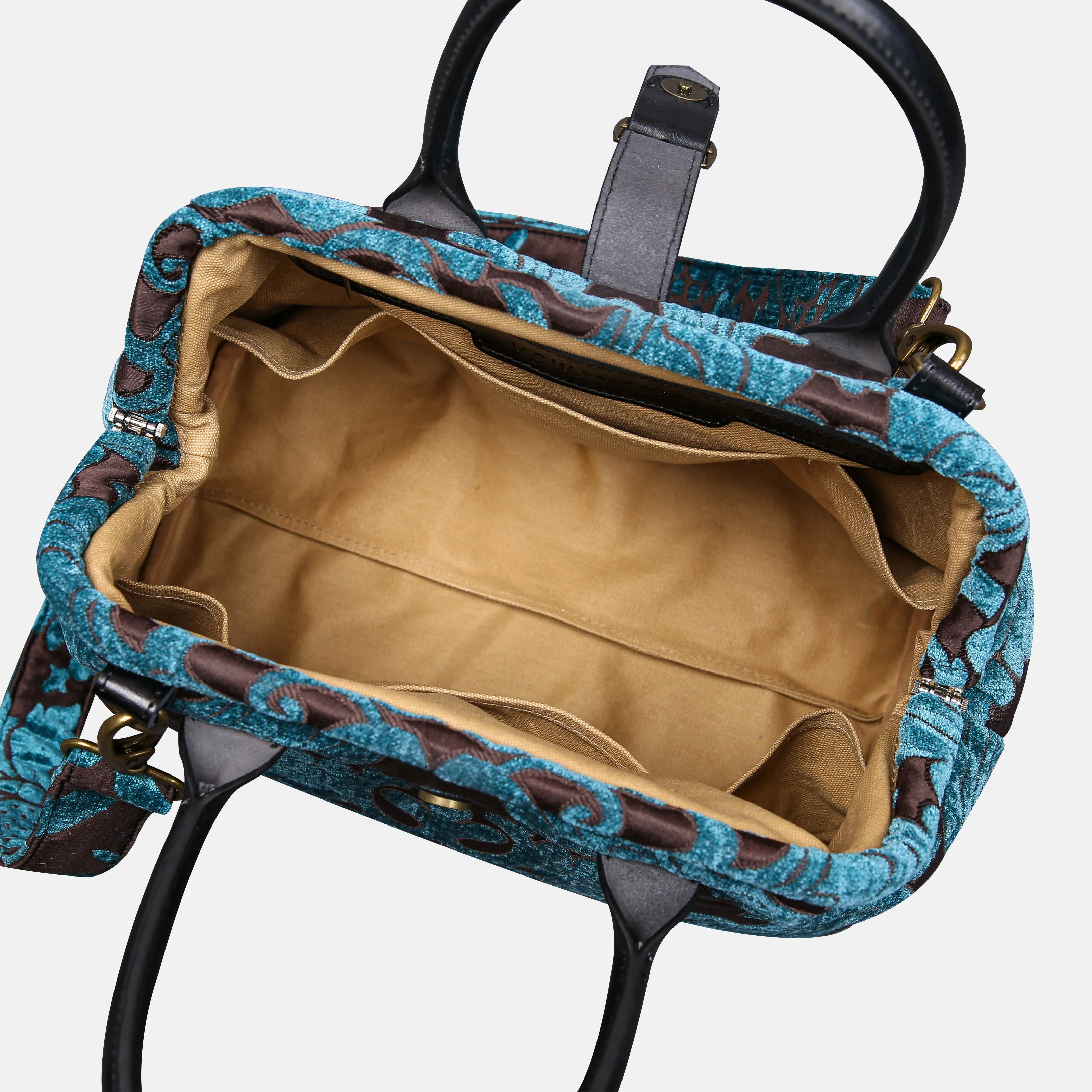 Queen Azure Blue Carpet Handbag Purse - Image 5