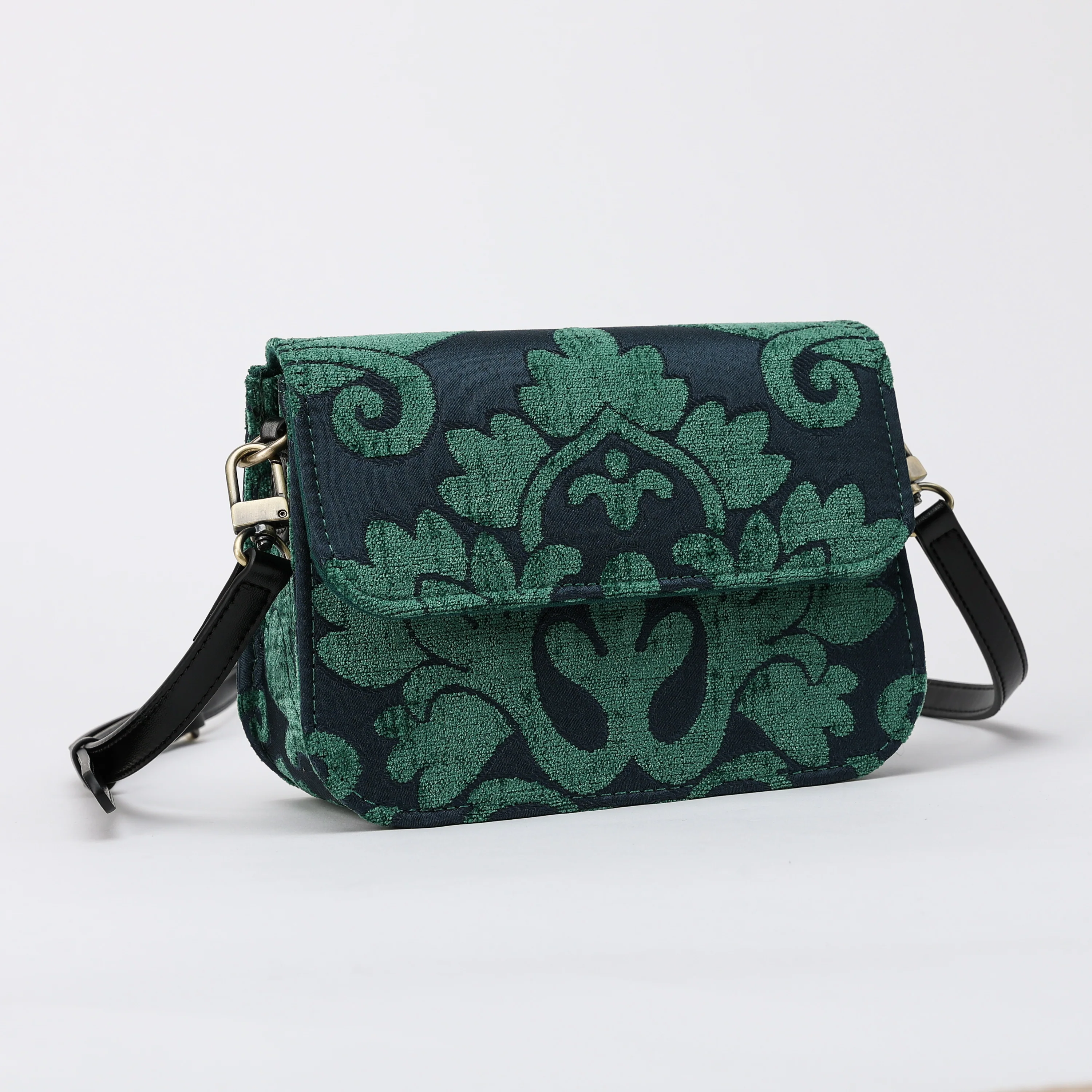Queen Hunter Green Flap Crossbody Bag