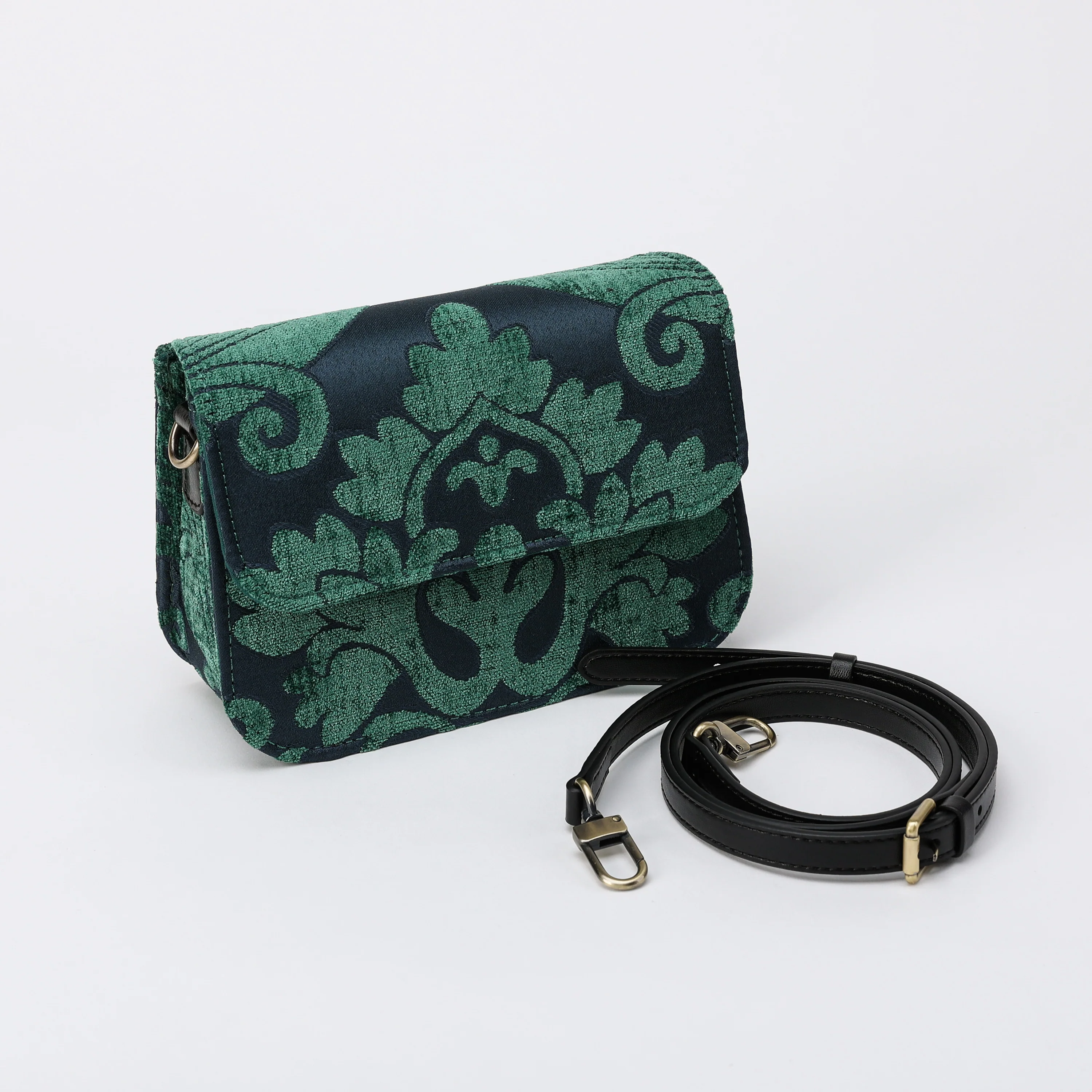 Queen Hunter Green Flap Crossbody Bag - Image 2
