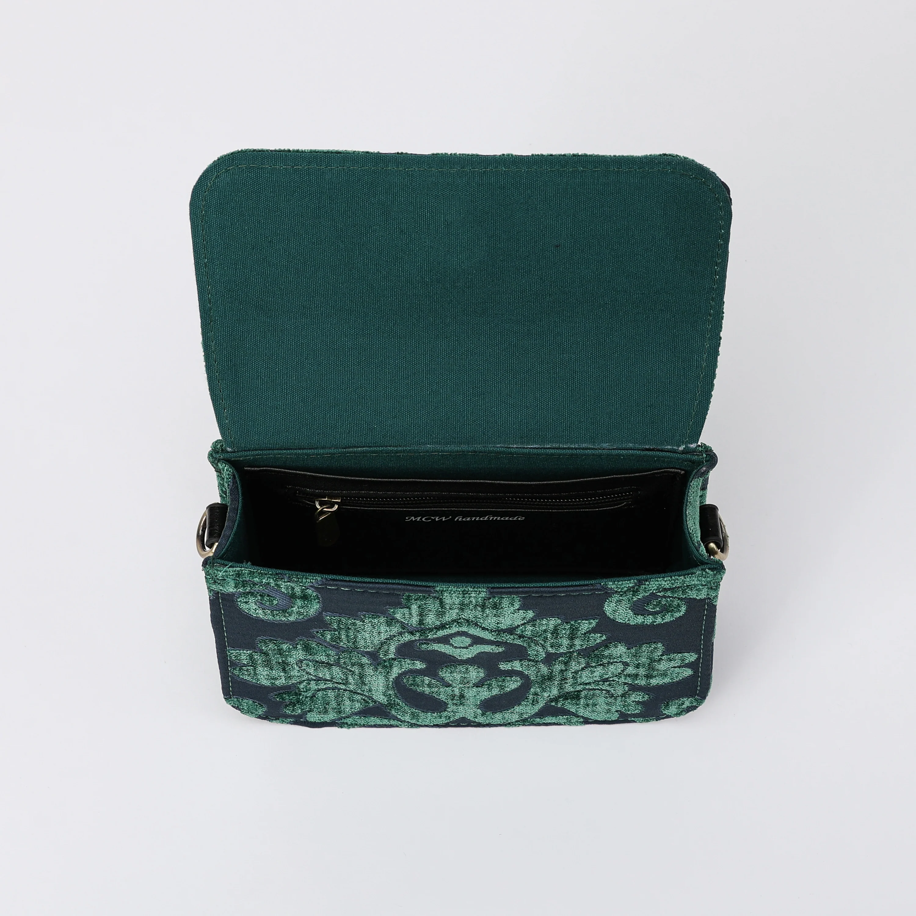 Queen Hunter Green Flap Crossbody Bag - Image 3