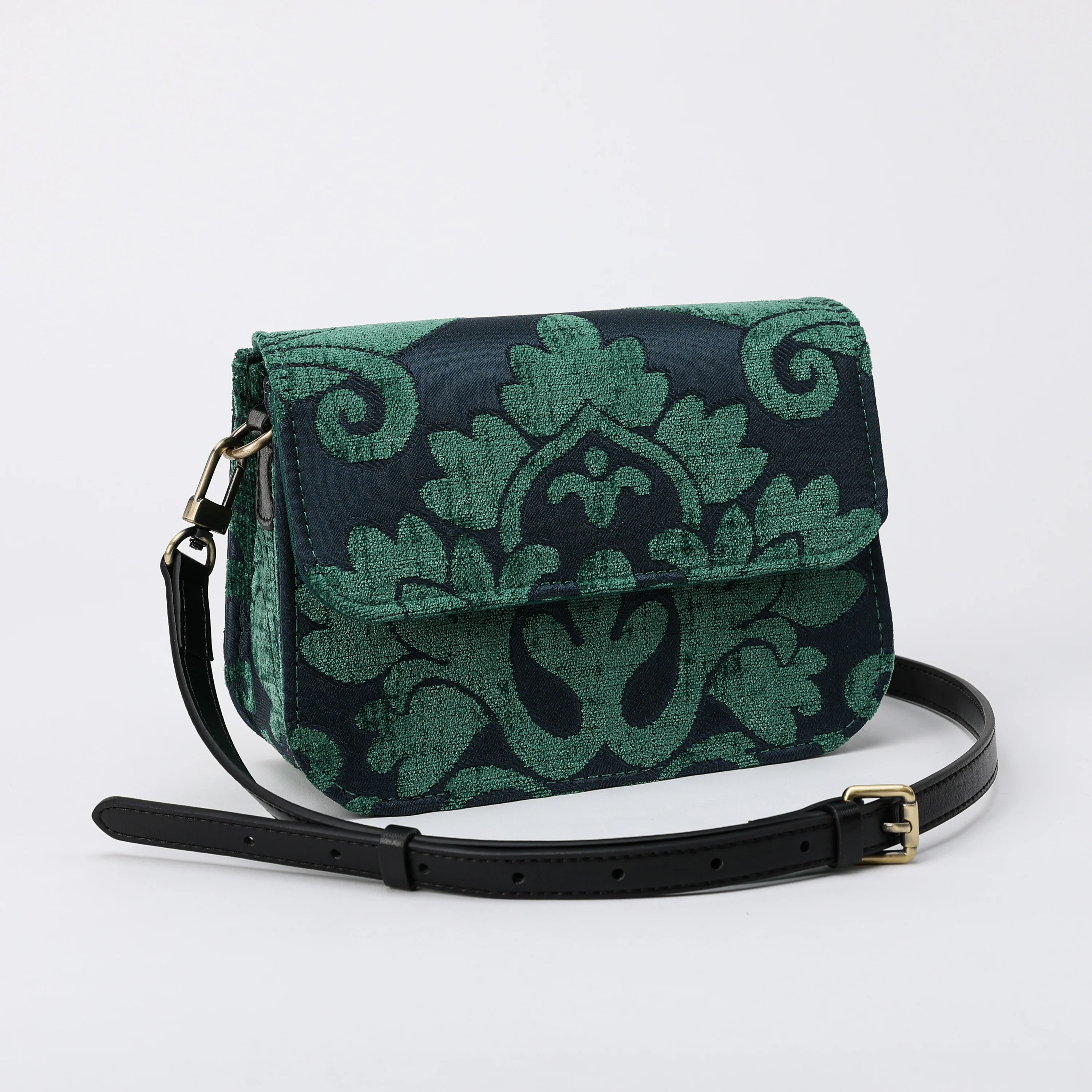 Queen Hunter Green Flap Crossbody Bag - Image 4