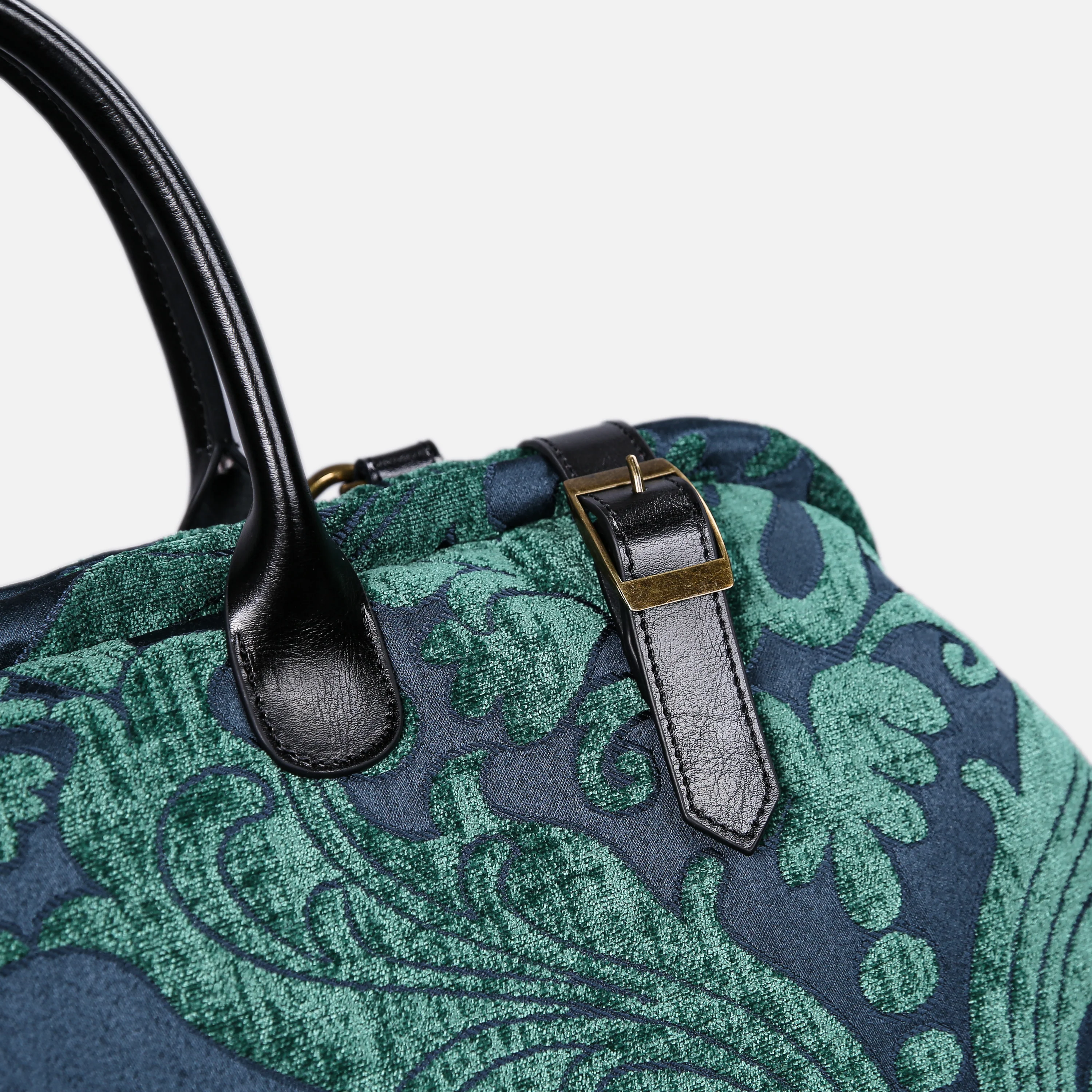 Queen Hunter Green Large Carpetbag - Image 4
