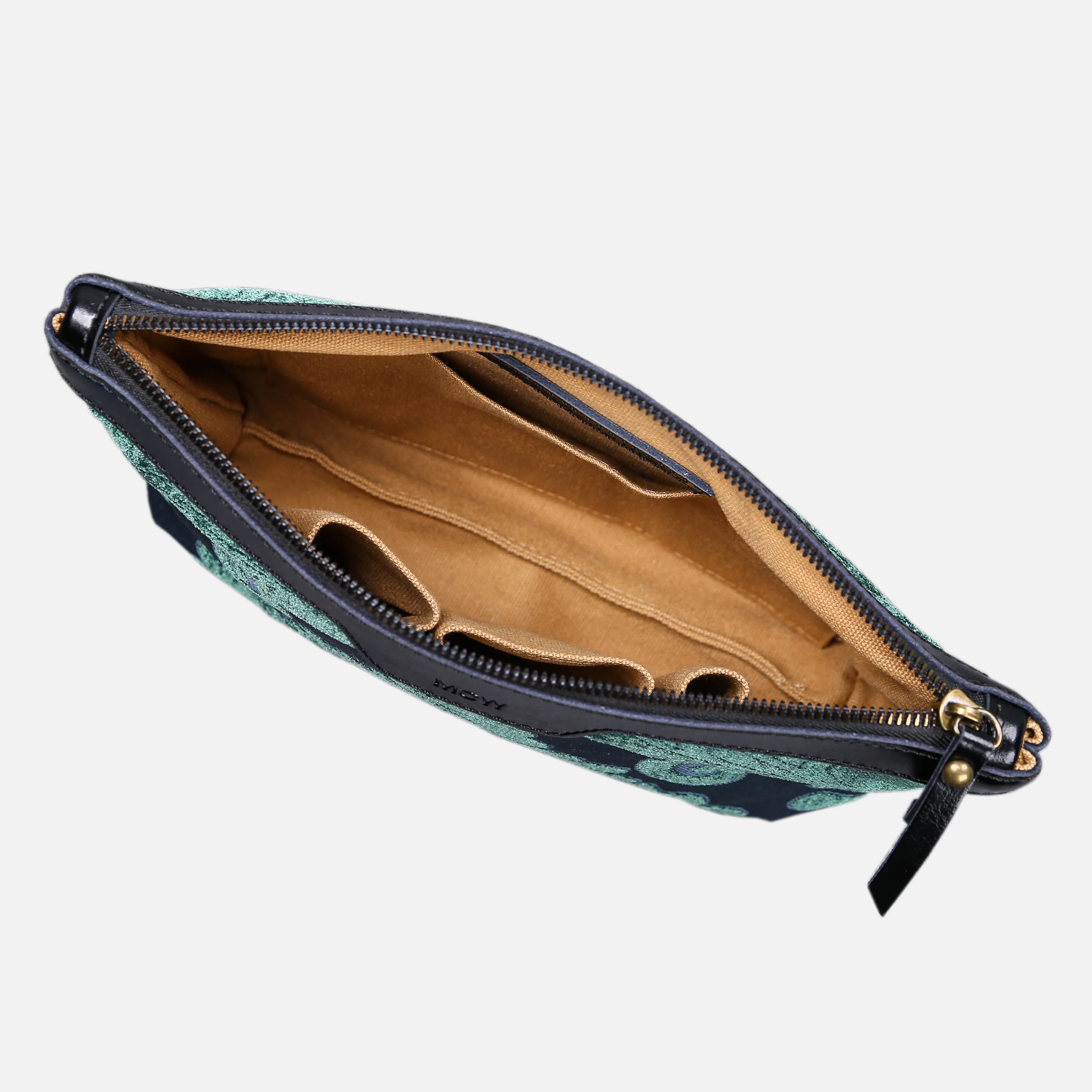Queen Hunter Green Carpet Makeup Bag - Image 4