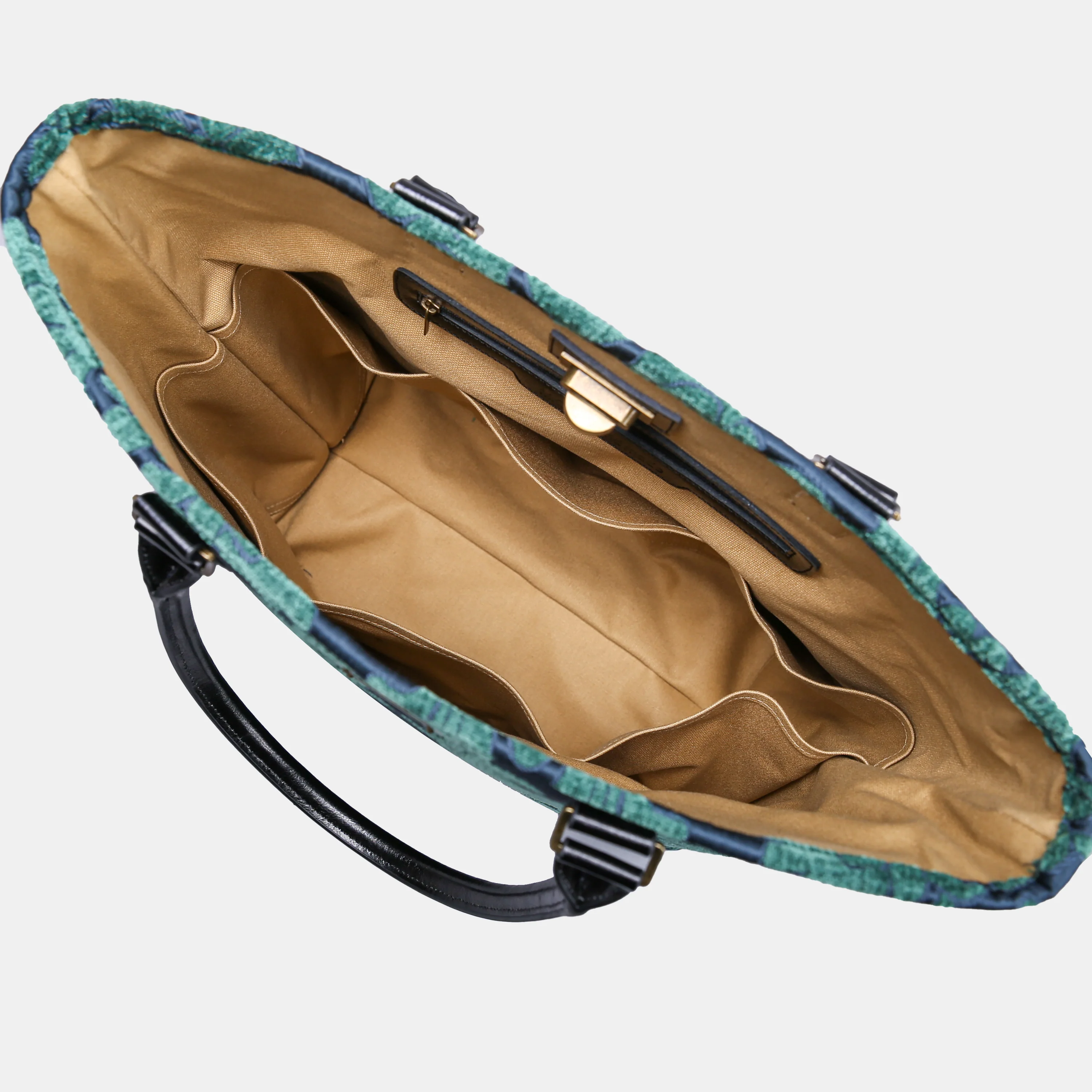 Queen Hunter Green Carpet Tote Shopper - Image 6
