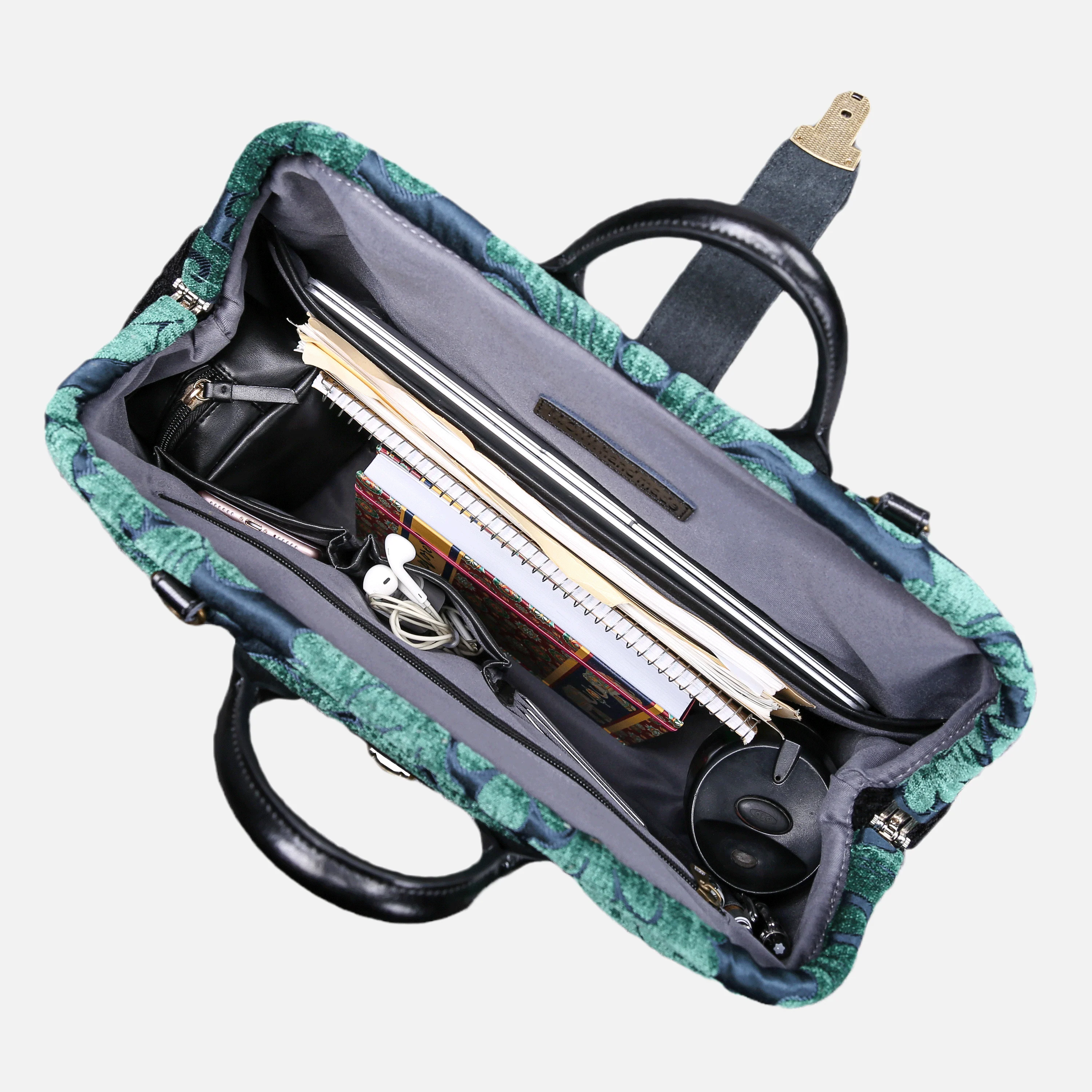 Queen Hunter Green Laptop Work Bag - Image 4