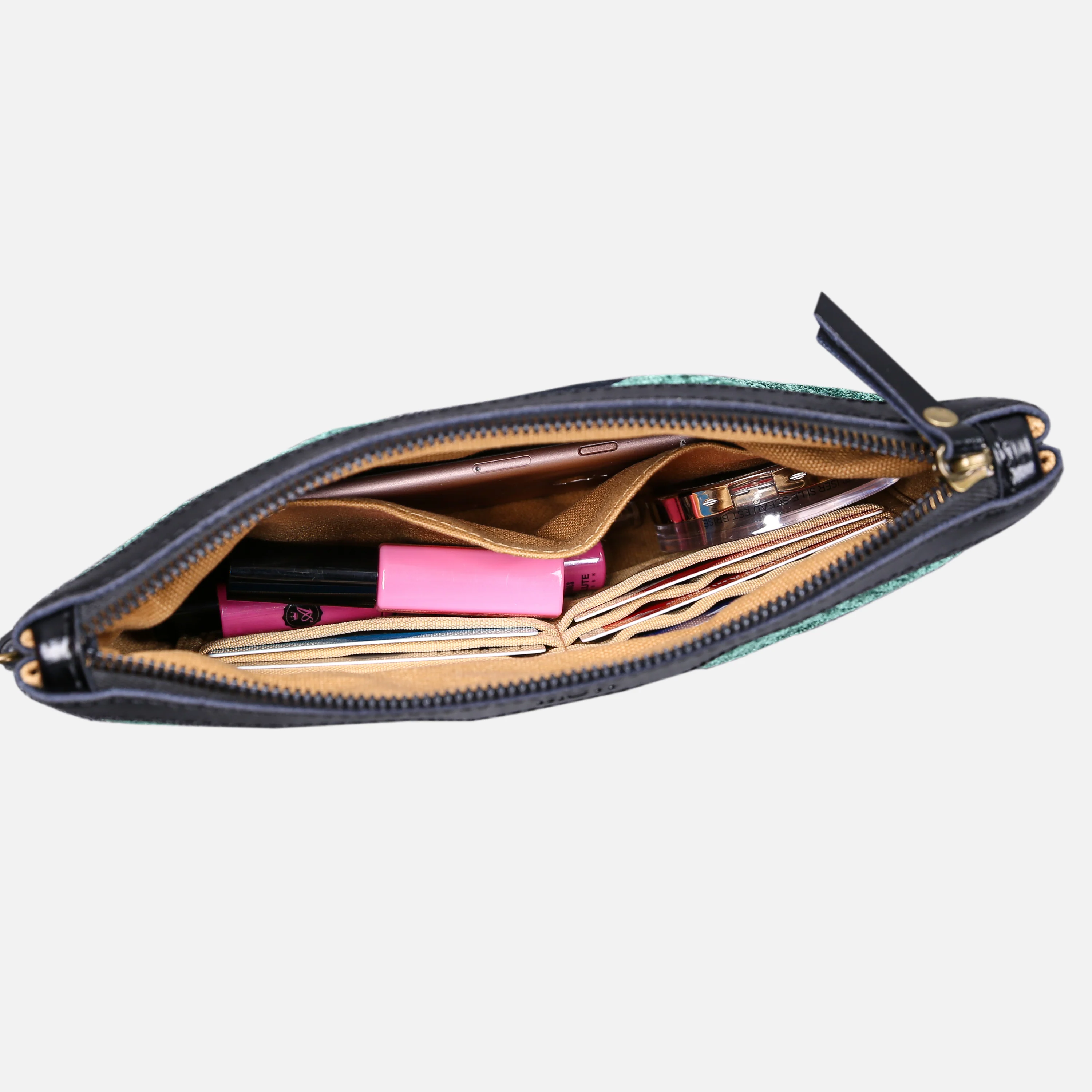 Queen Hunter Green Wristlet Clutch - Image 3