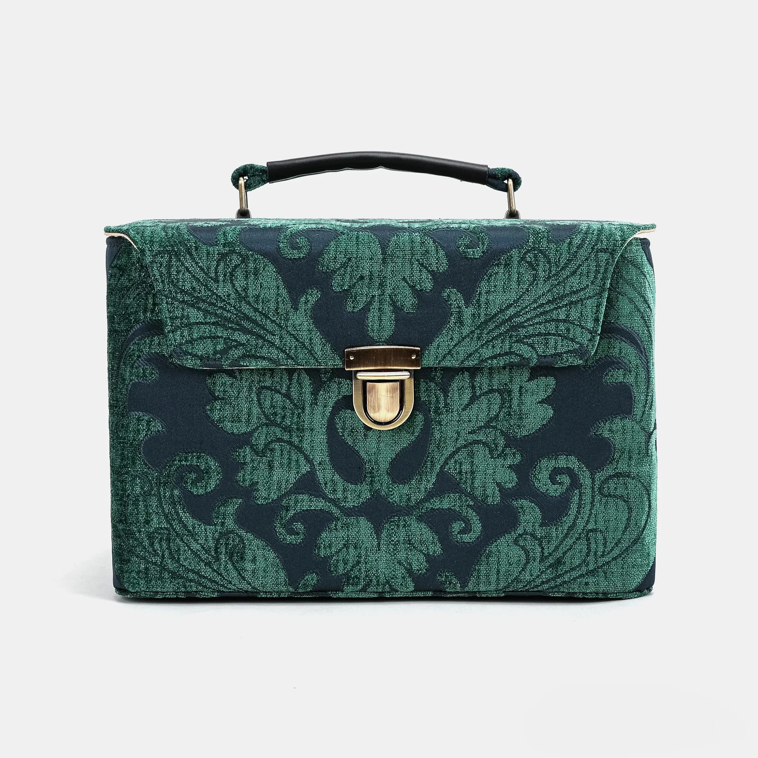 Queen Hunter Green Josephine Large Train Case