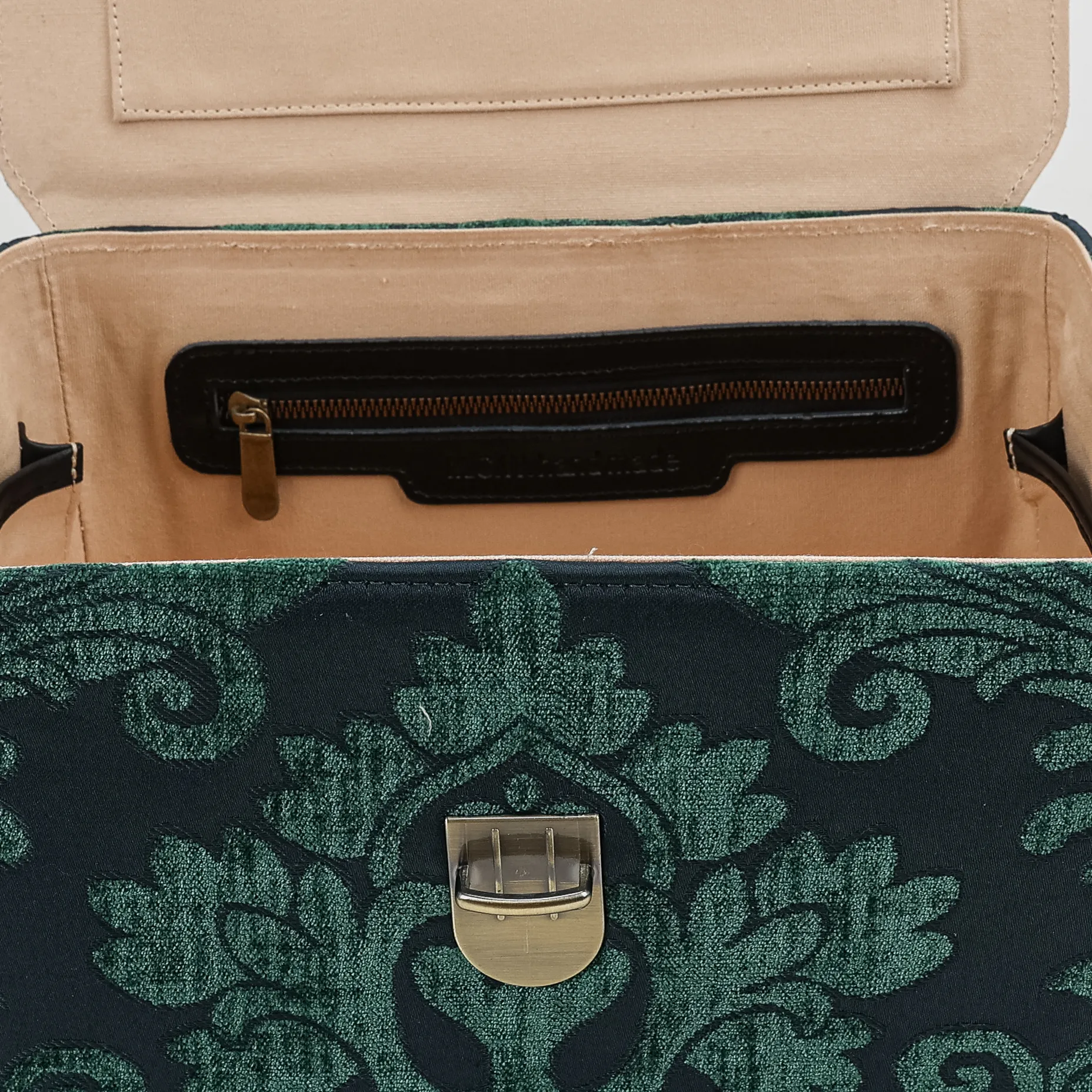 Queen Hunter Green Josephine Large Train Case - Image 10