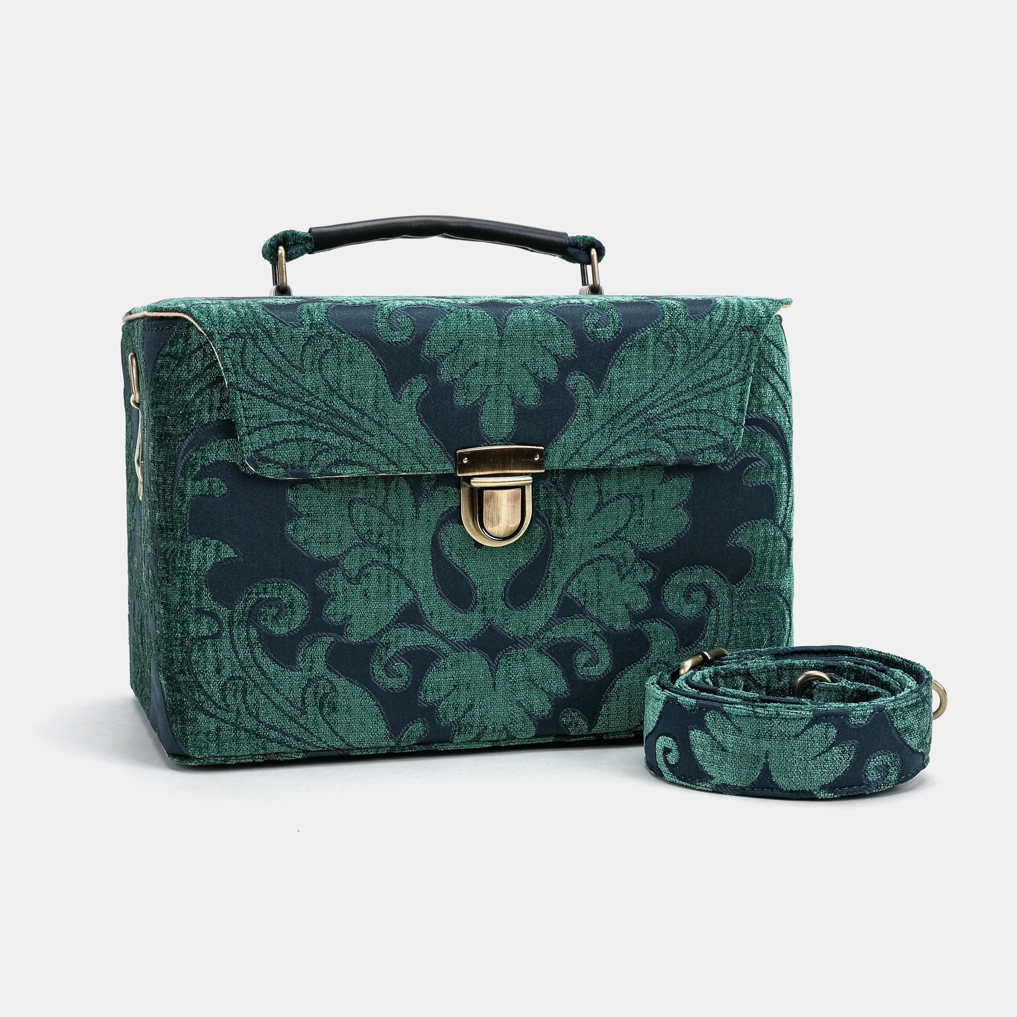 Queen Hunter Green Josephine Large Train Case - Image 2