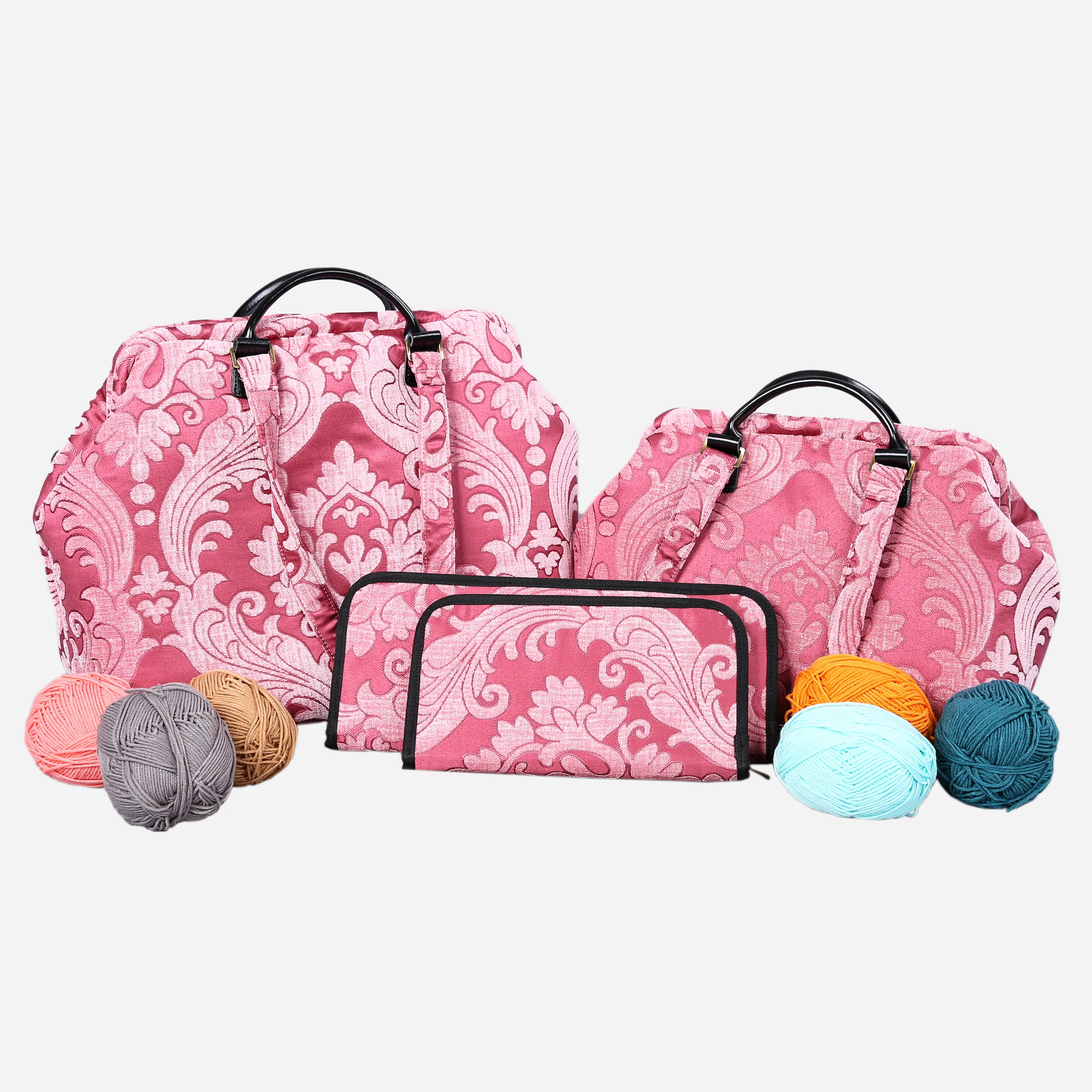 Queen Rose Pink Knitting Project Bag