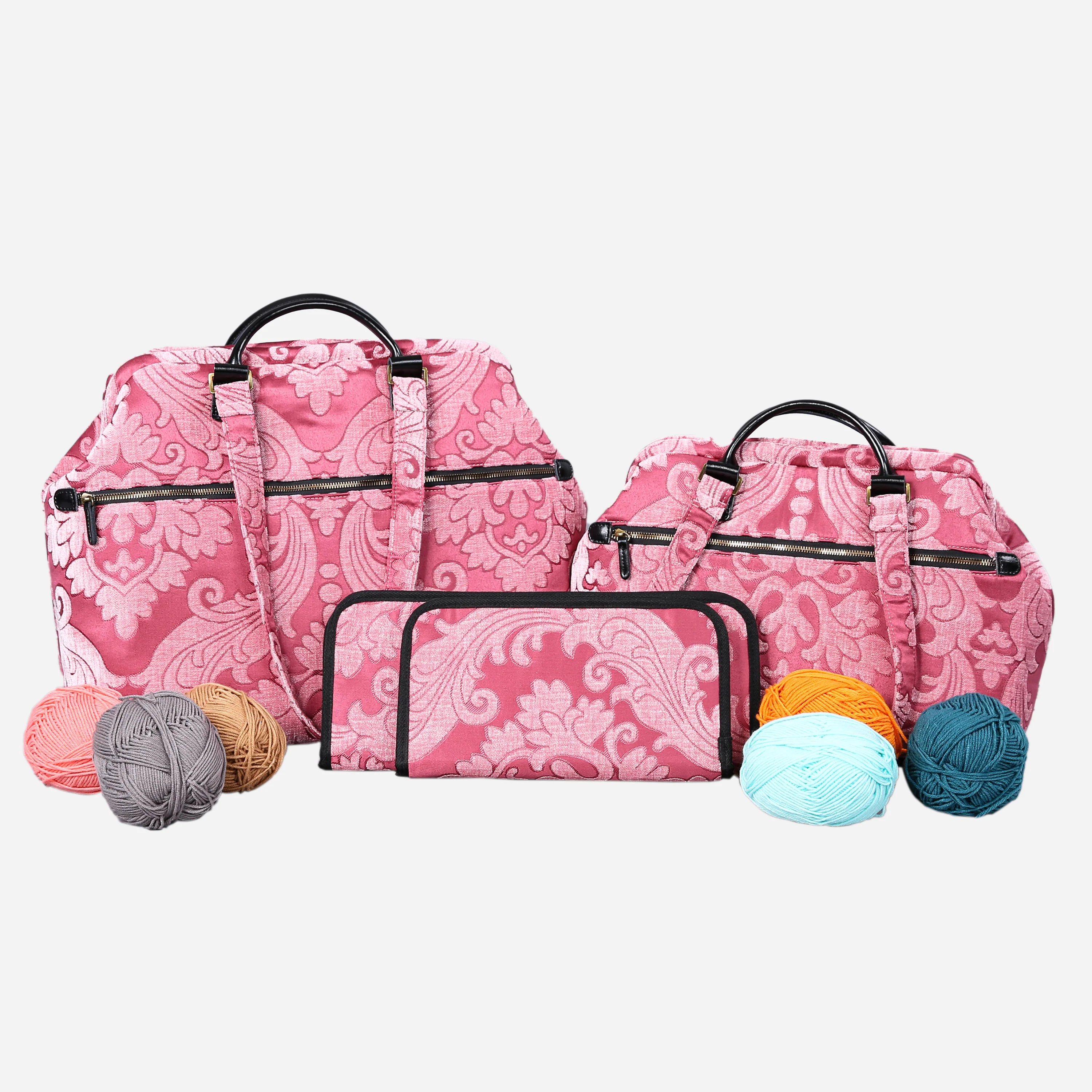 Queen Rose Pink Knitting Project Bag - Image 6