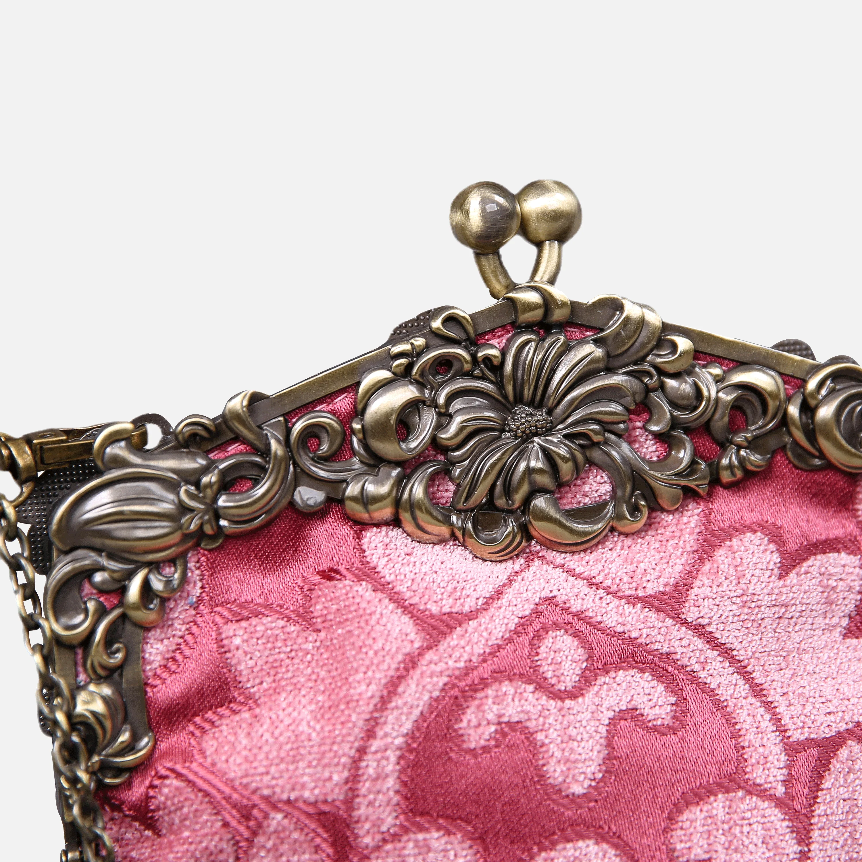 Queen Rose Pink Chatelaine Purse Large - Image 3
