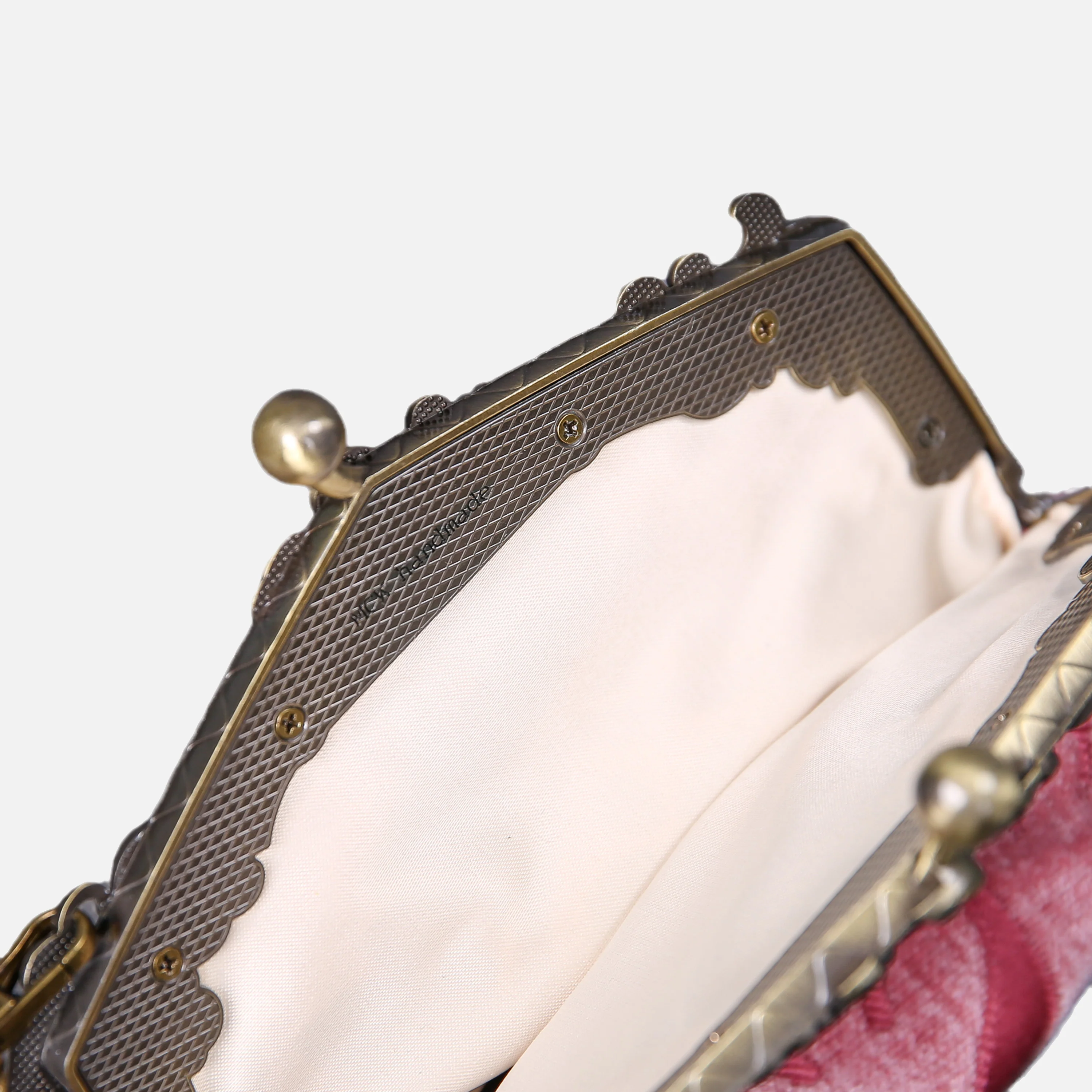 Queen Rose Pink Chatelaine Purse Large - Image 4