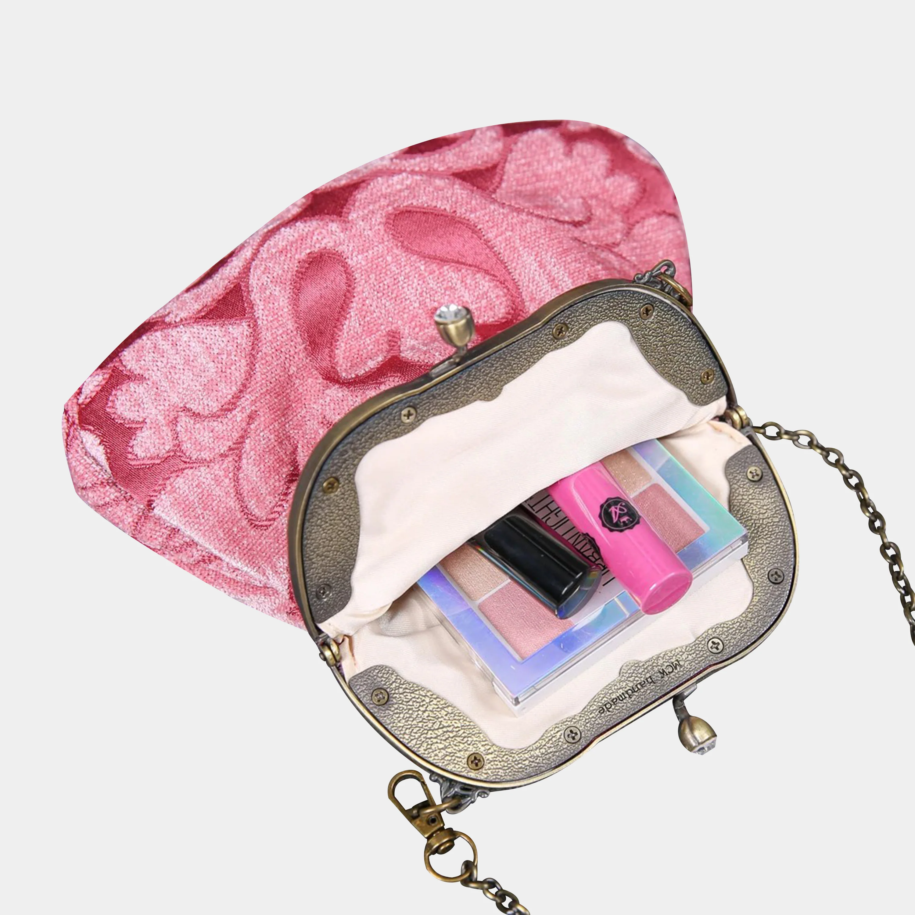 Queen Rose Pink Chatelaine Purse Medium - Image 3