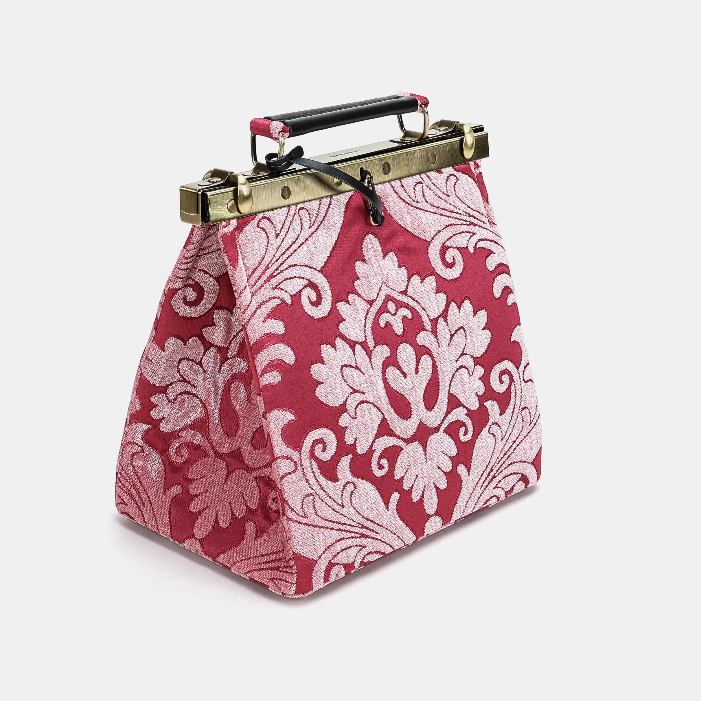 Queen Rose Pink Cecile Carpet Purse Gladstone Bag - Image 4