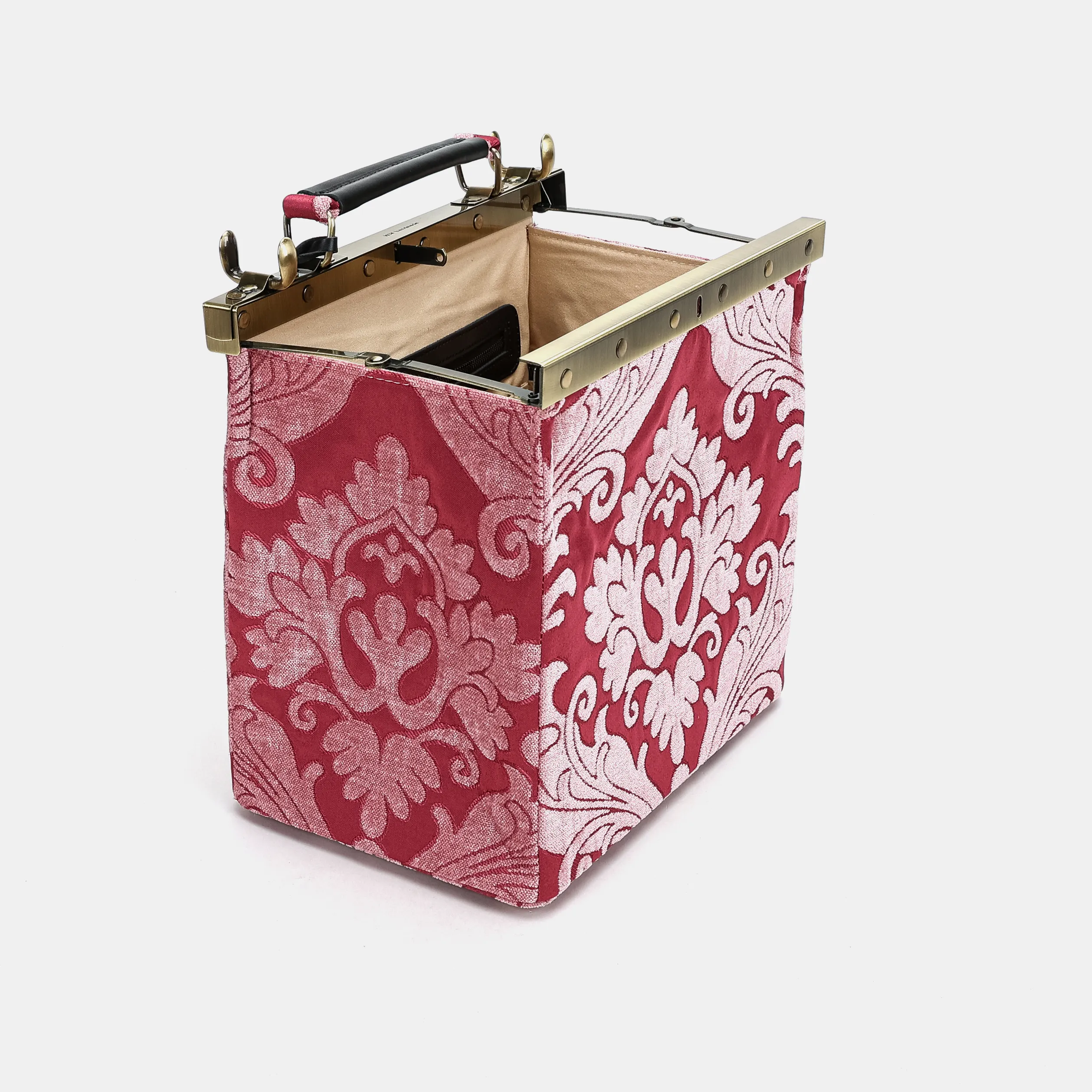 Queen Rose Pink Cecile Carpet Purse Gladstone Bag - Image 9