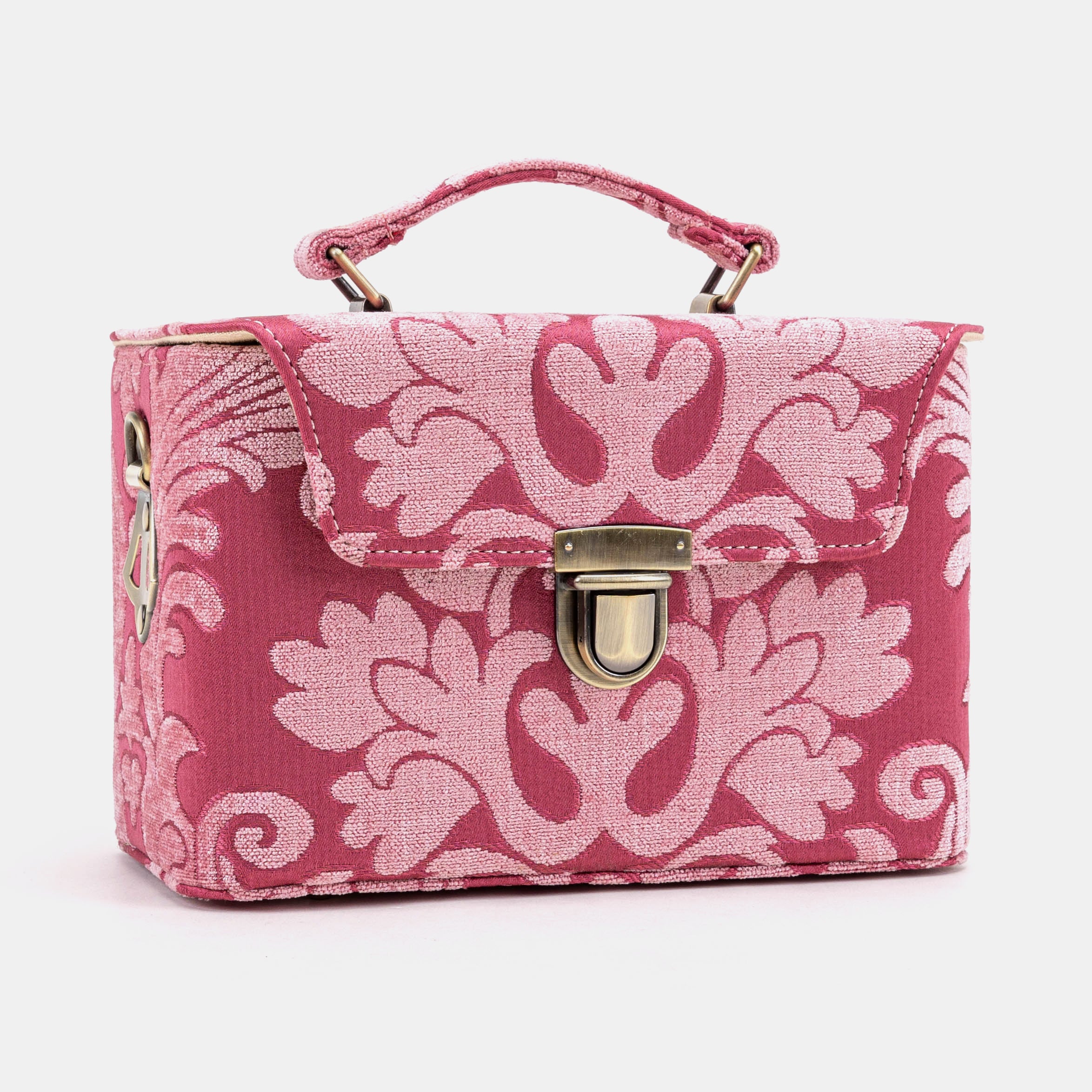 Queen Rose Pink Clara Medium Train Case Purse - Image 3