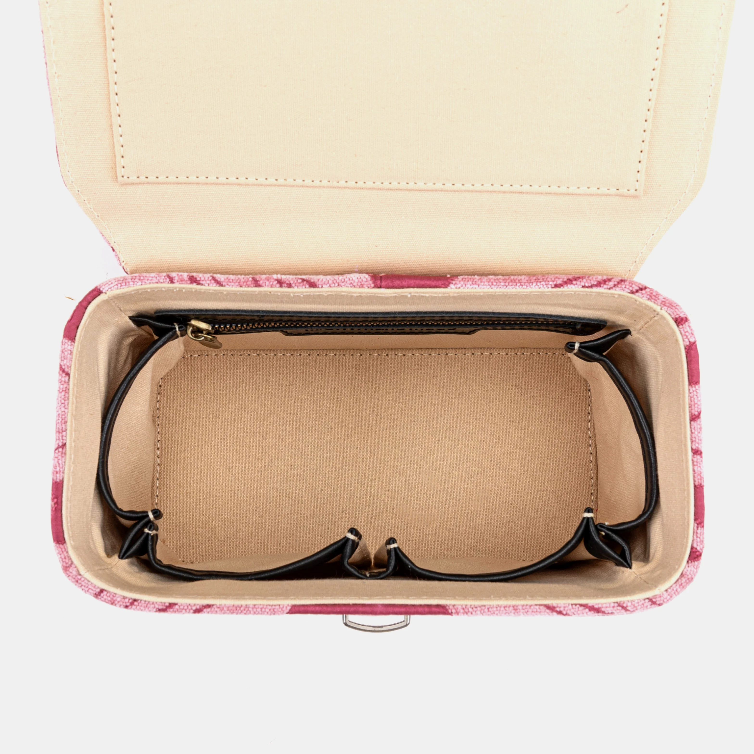 Queen Rose Pink Clara Medium Train Case Purse - Image 4