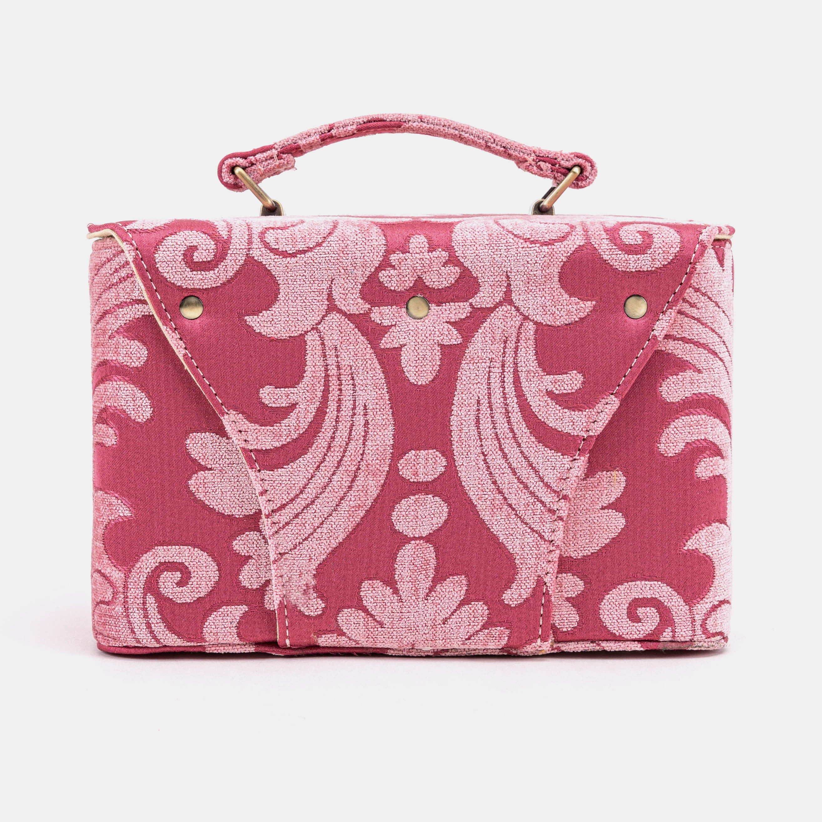 Queen Rose Pink Clara Medium Train Case Purse - Image 6