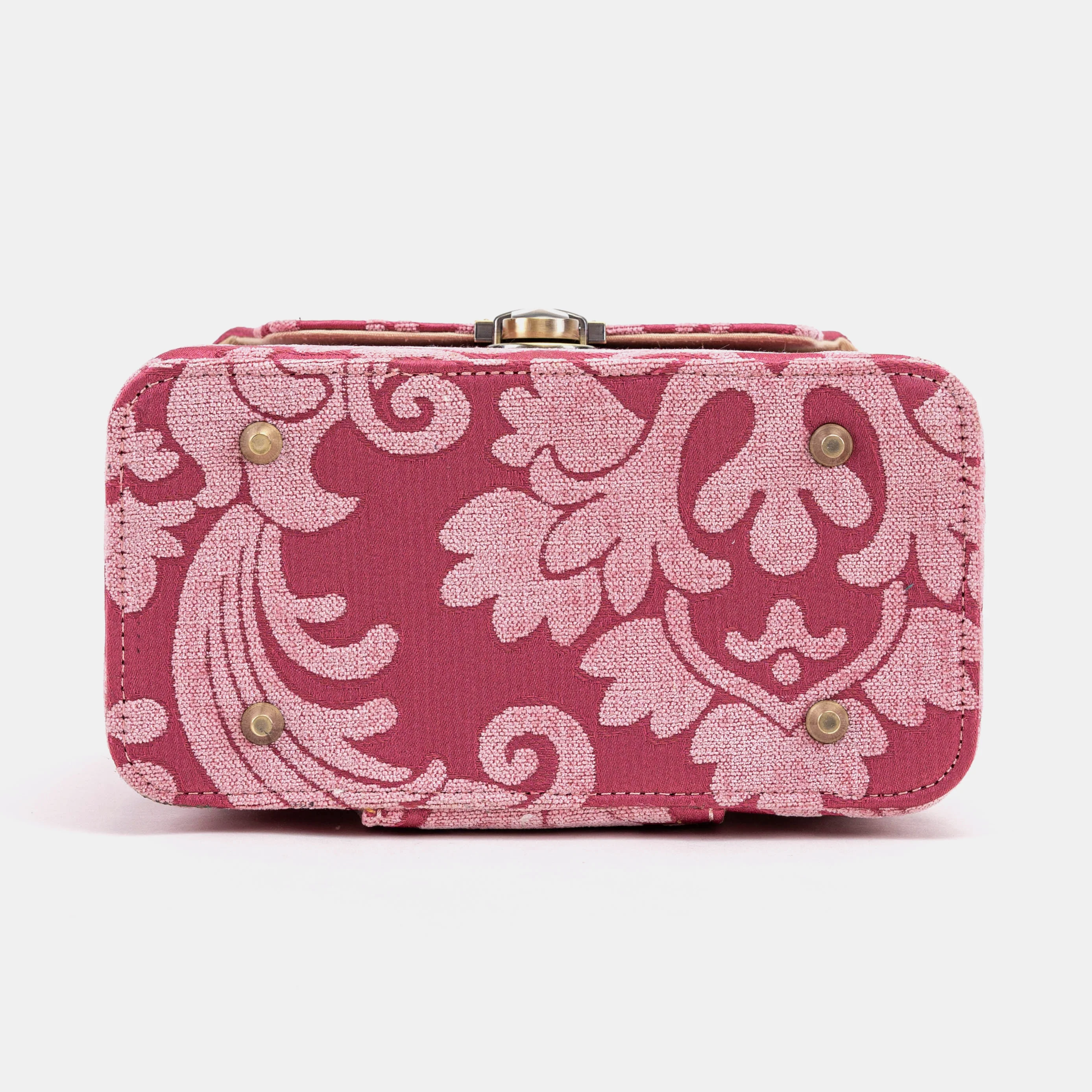 Queen Rose Pink Clara Medium Train Case Purse - Image 7