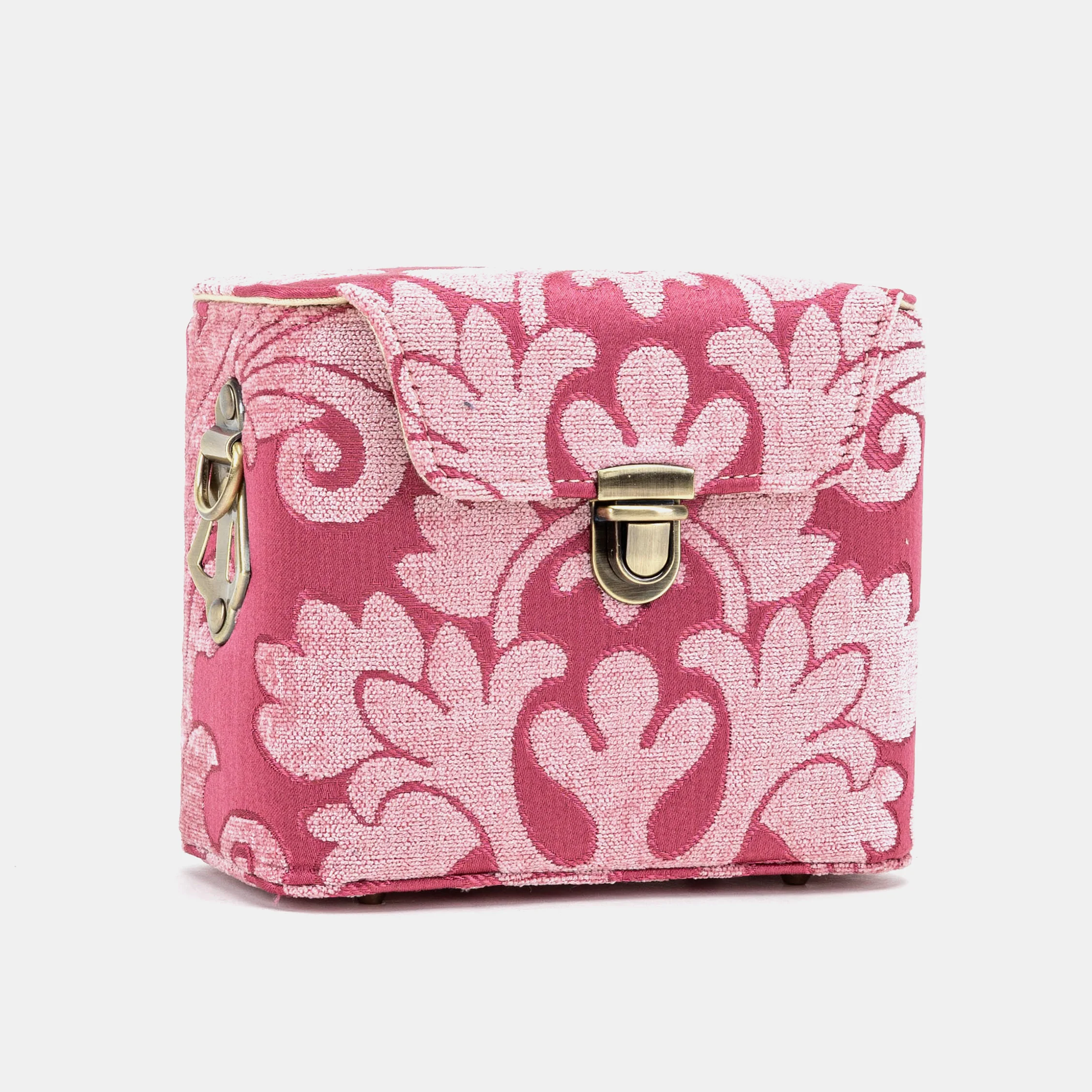 Queen Rose Pink Emma Small Train Case Crossbody - Image 3