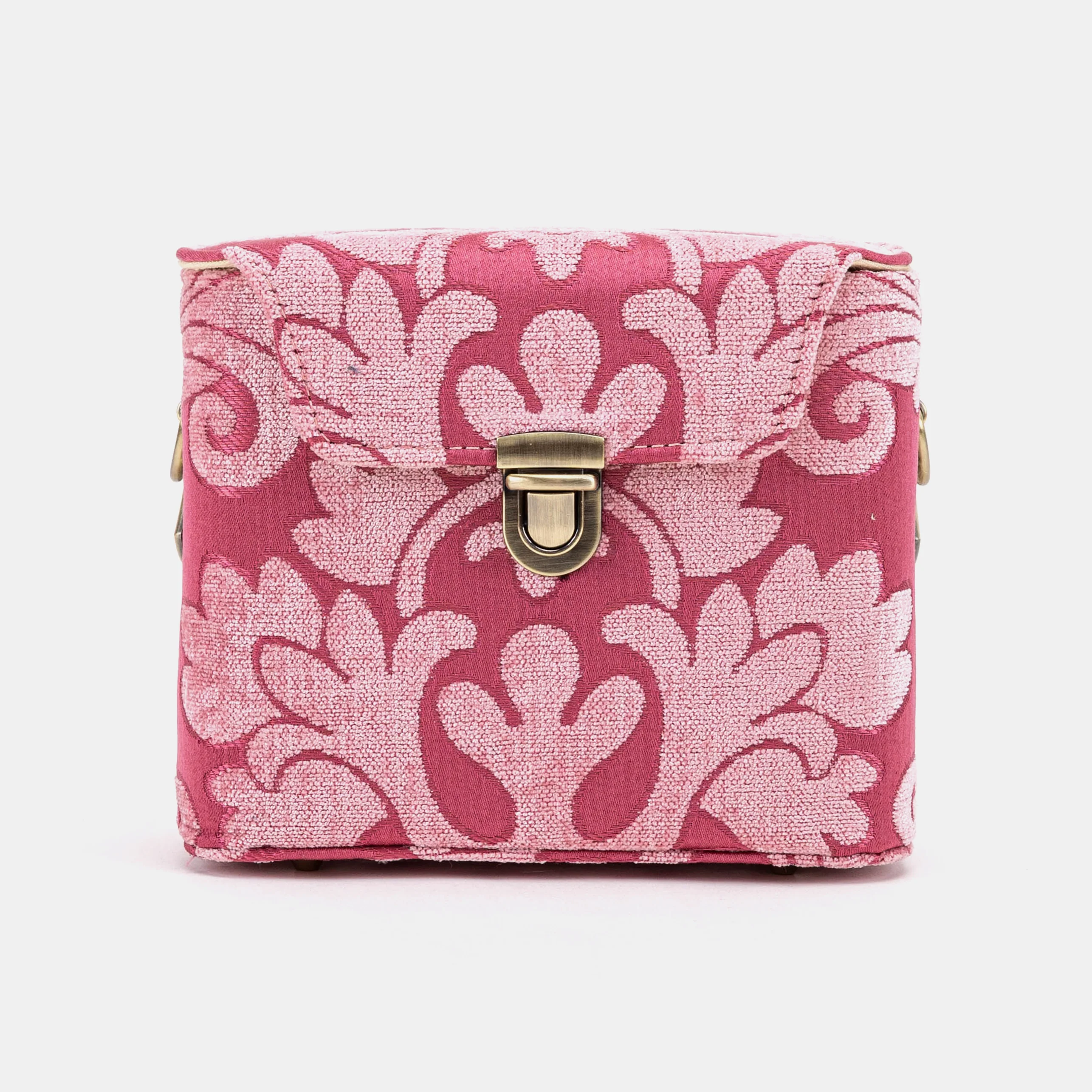 Queen Rose Pink Emma Small Train Case Crossbody - Image 4