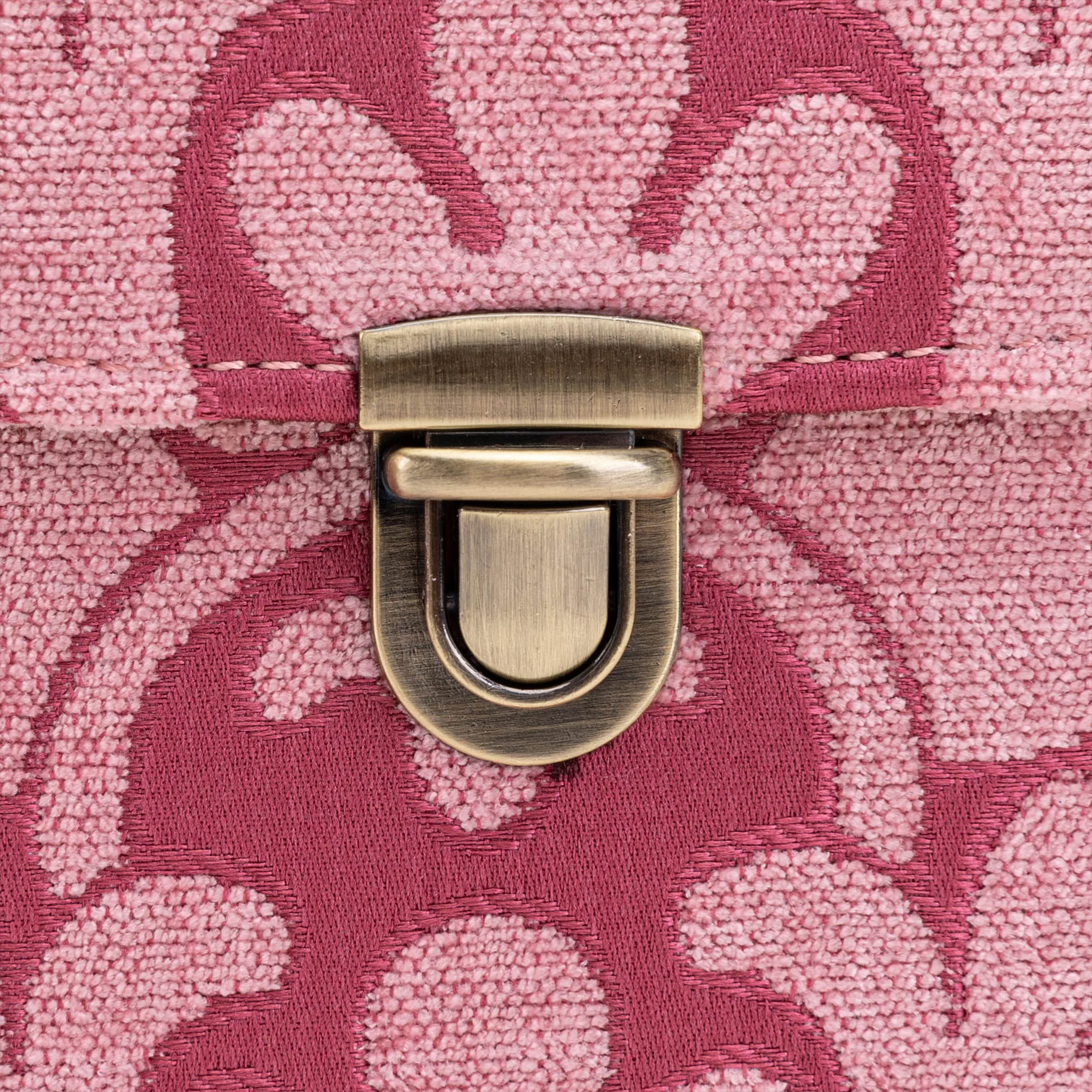 Queen Rose Pink Emma Small Train Case Crossbody - Image 5