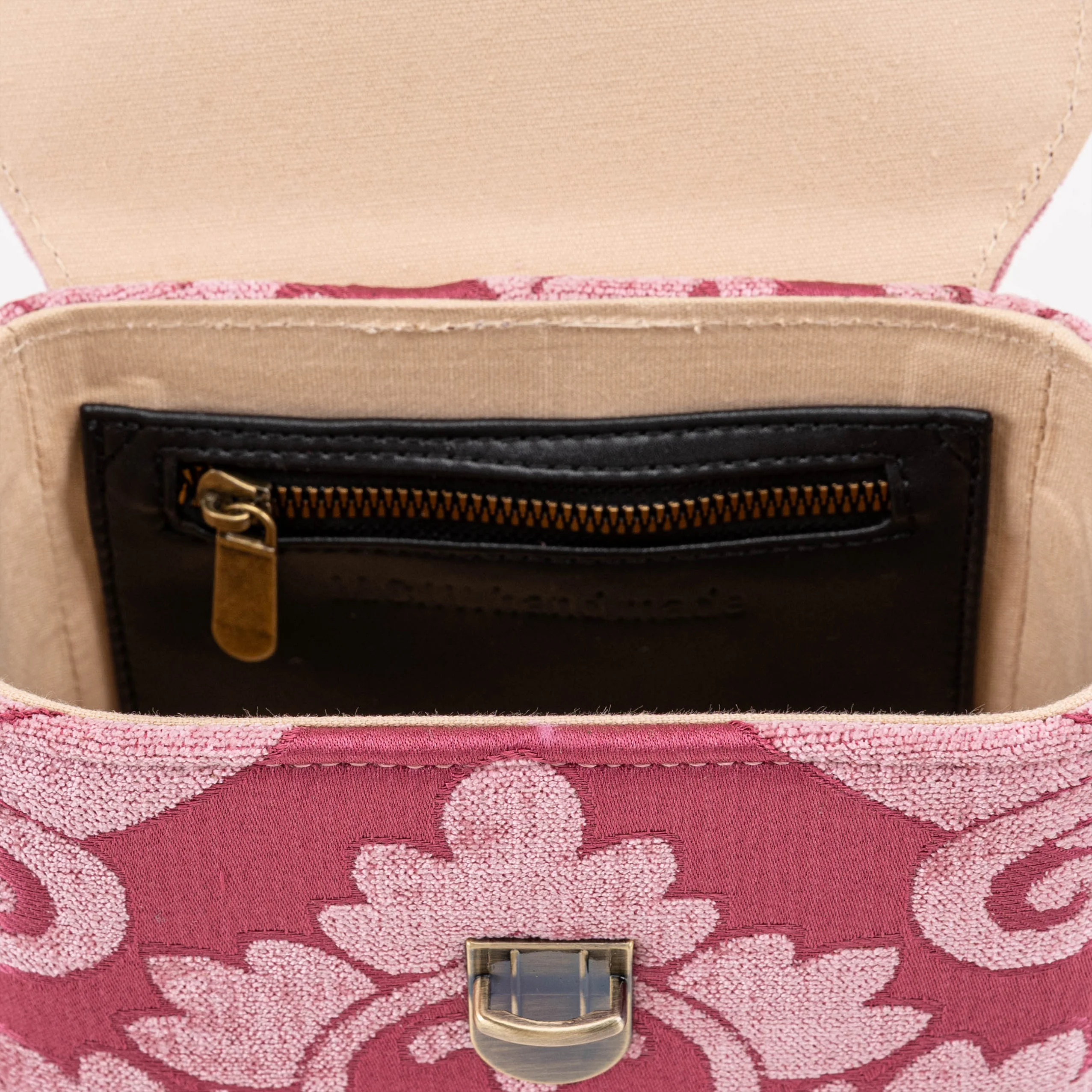 Queen Rose Pink Emma Small Train Case Crossbody - Image 9