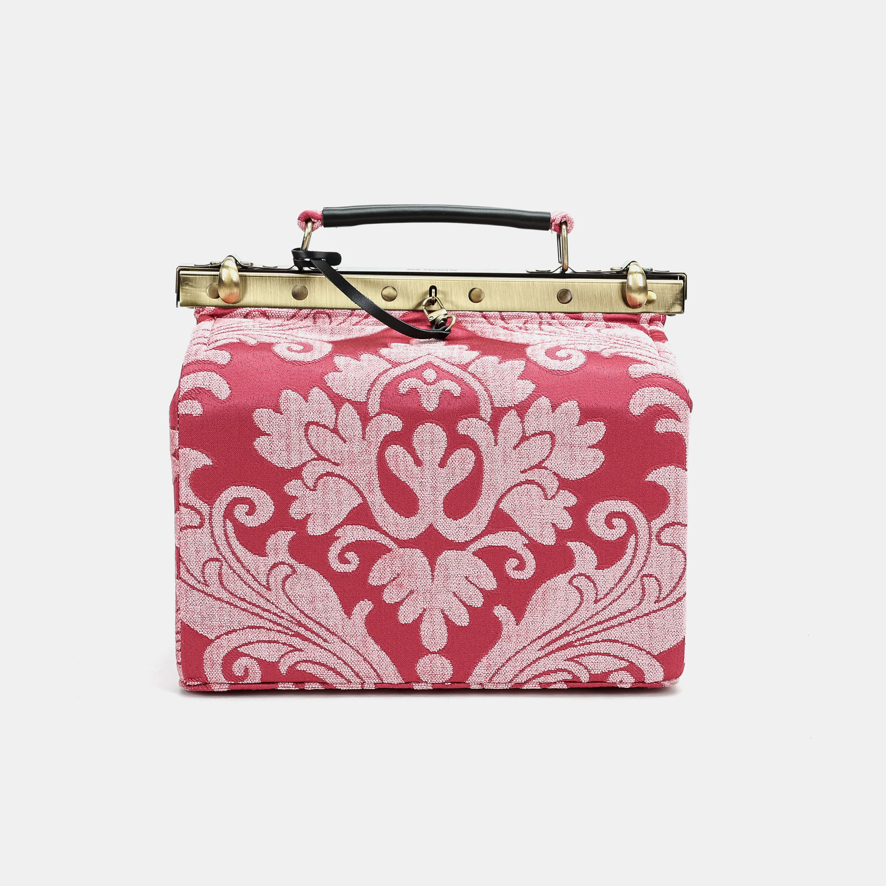 Queen Rose Pink Vivienne Carpet Purse Gladstone Bag