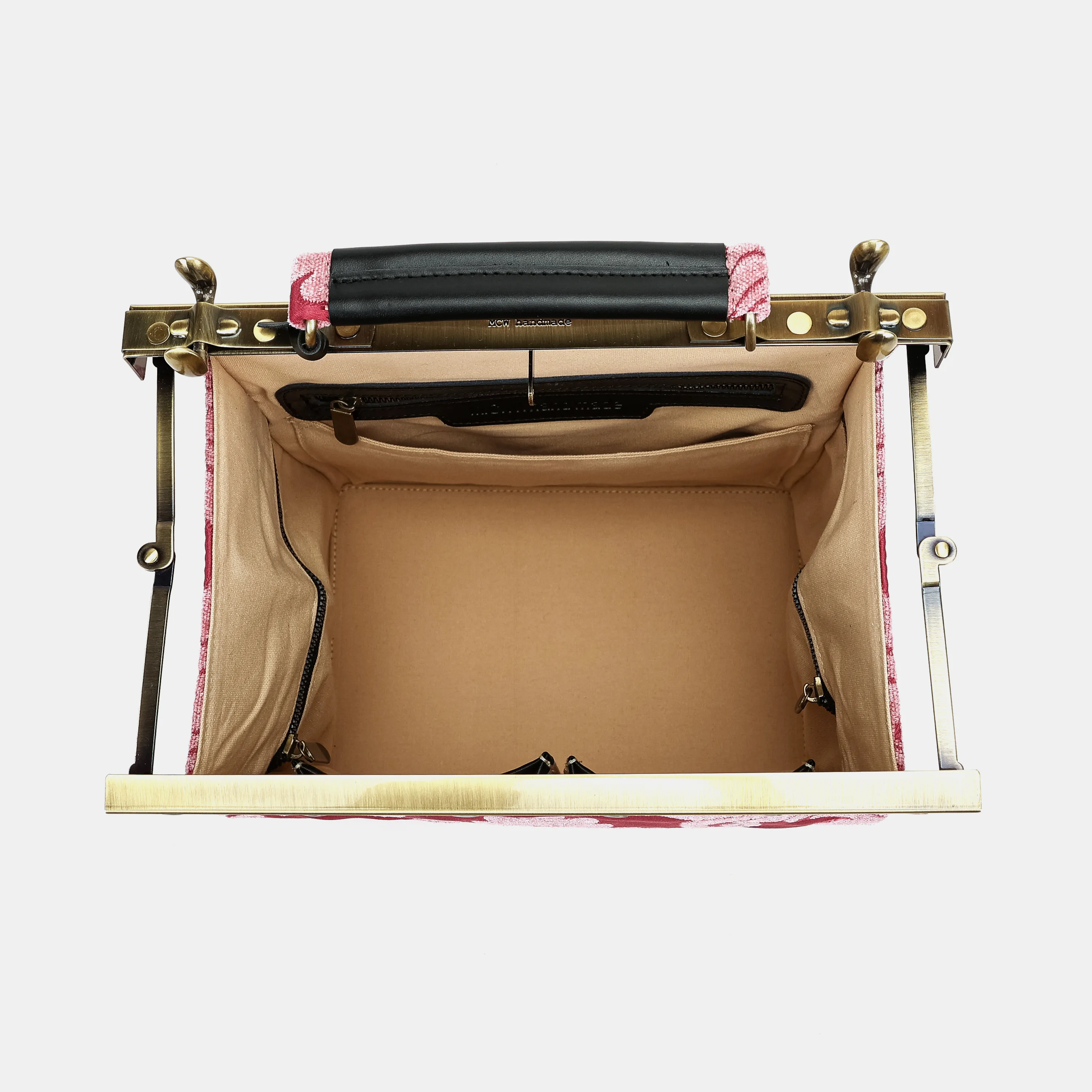 Queen Rose Pink Vivienne Carpet Purse Gladstone Bag - Image 8