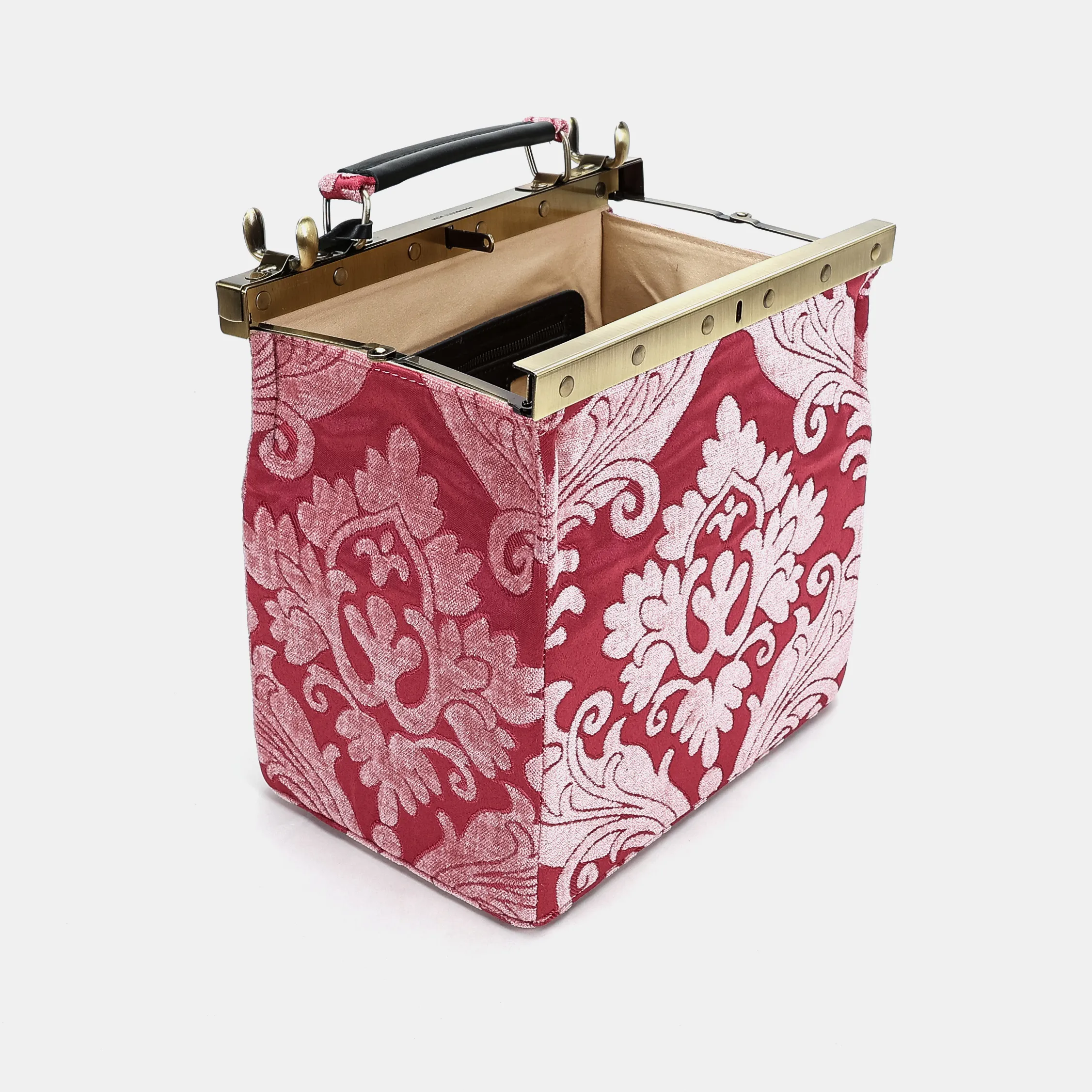 Queen Rose Pink Vivienne Carpet Purse Gladstone Bag - Image 9