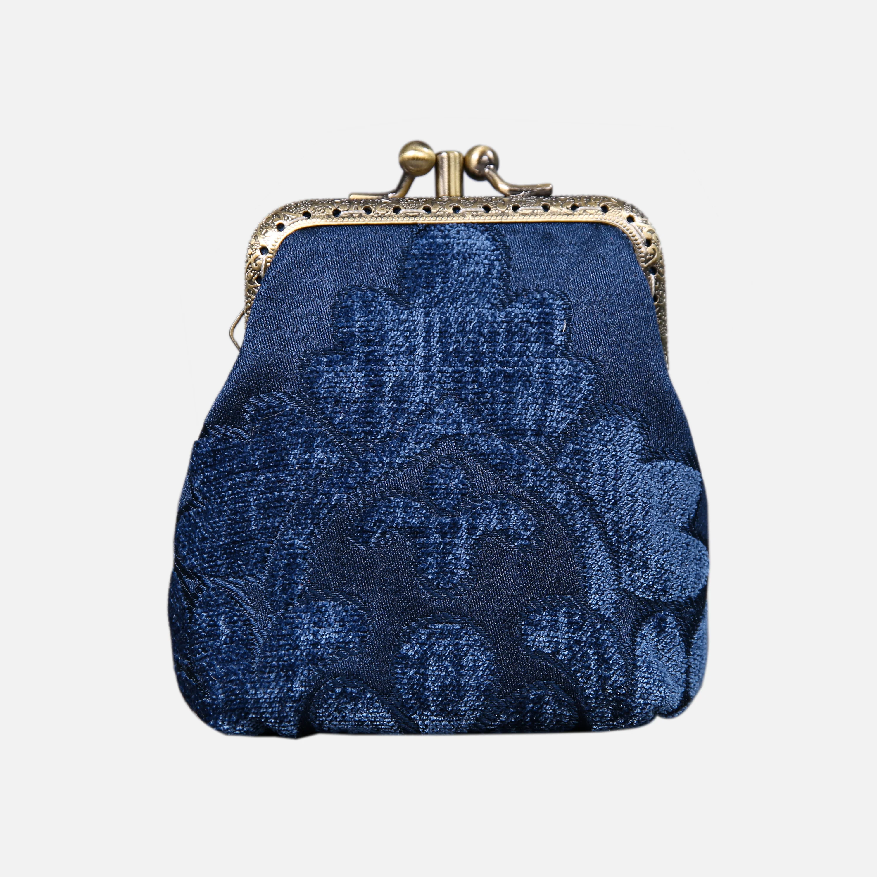 Queen Royal Blue Double Kiss Clasp Coin Purse - Image 3