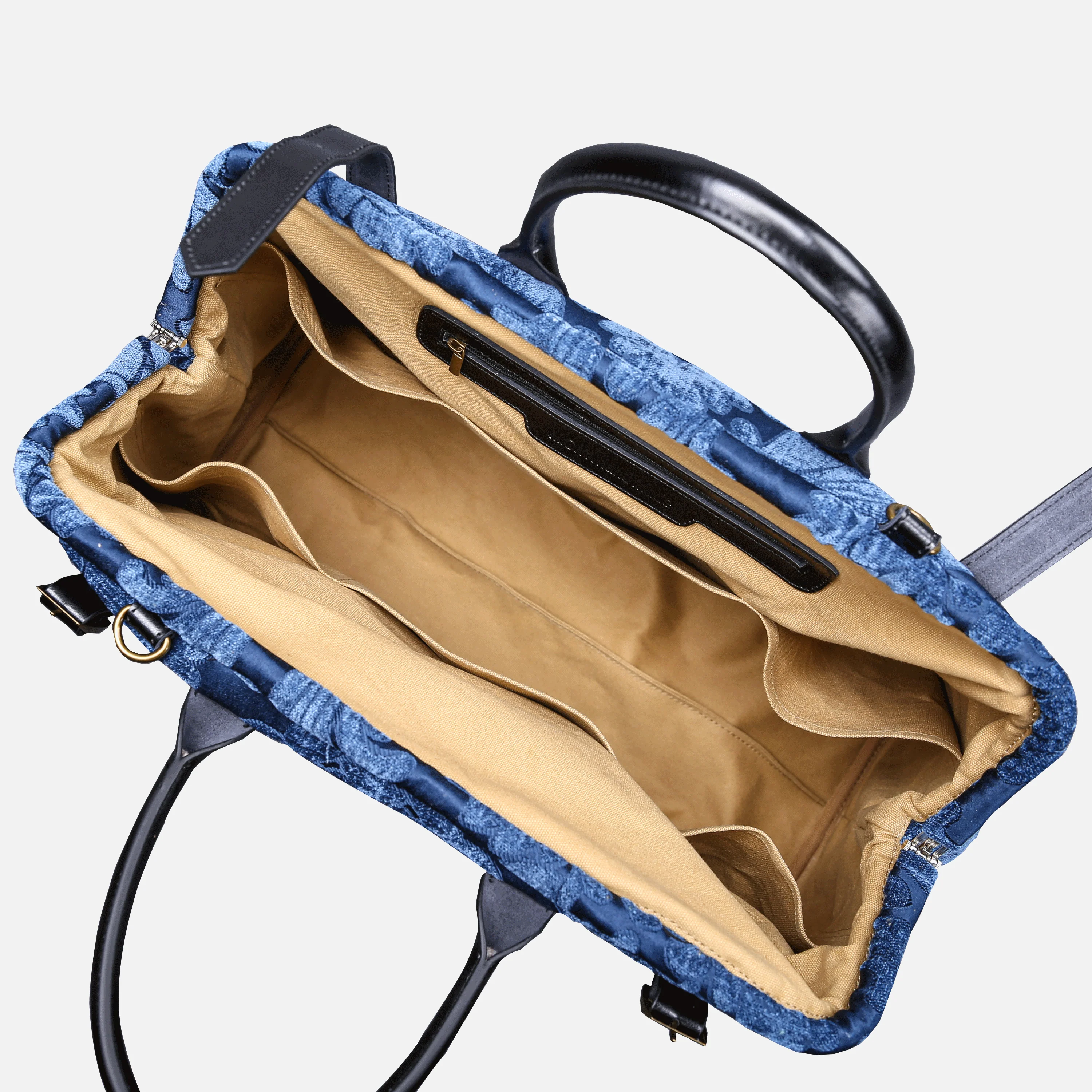 Queen Royal Blue Large Carpetbag - Image 5