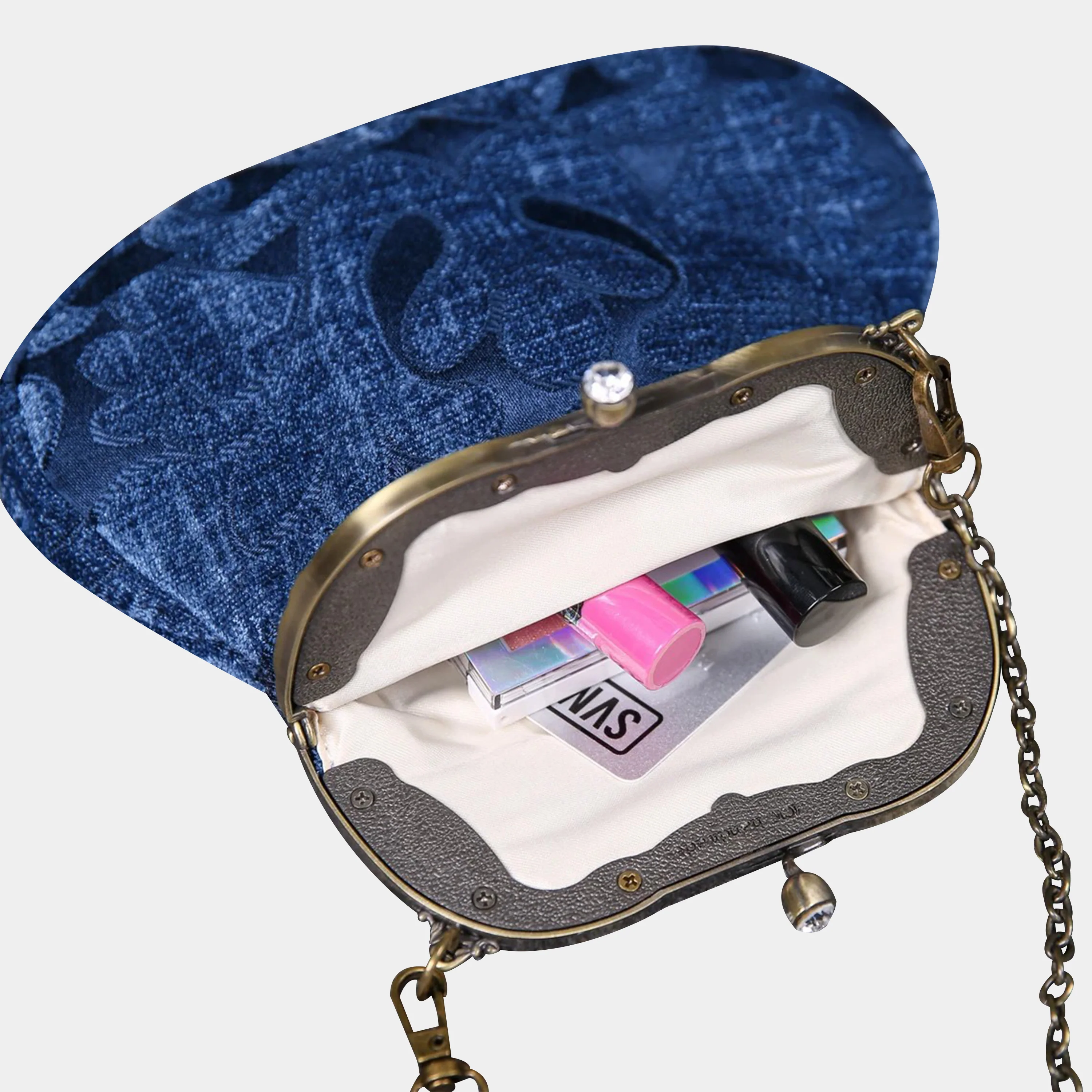 Queen Royal Blue Chatelaine Purse Medium - Image 3