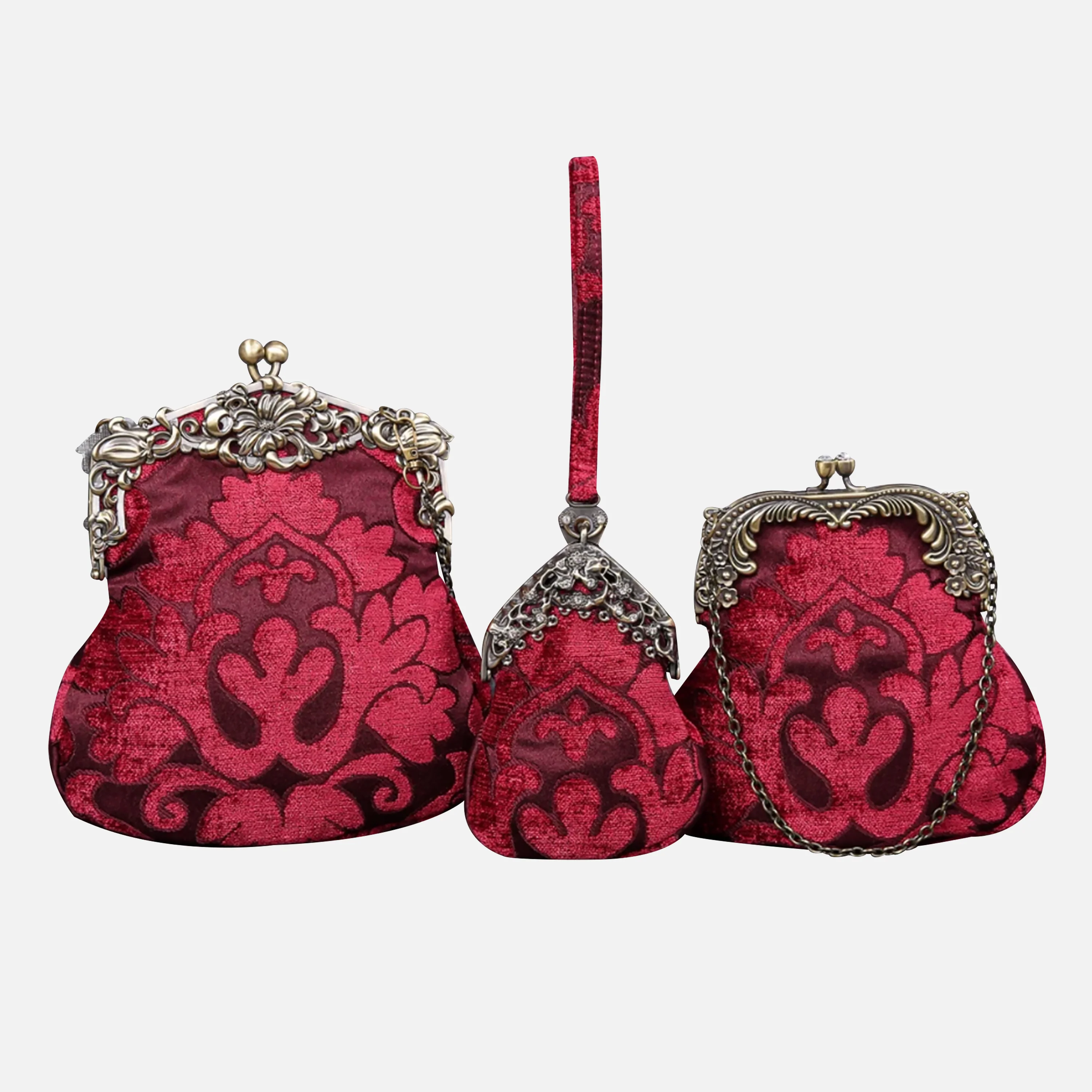 Queen Wine Chatelaine Purse Large - Image 7