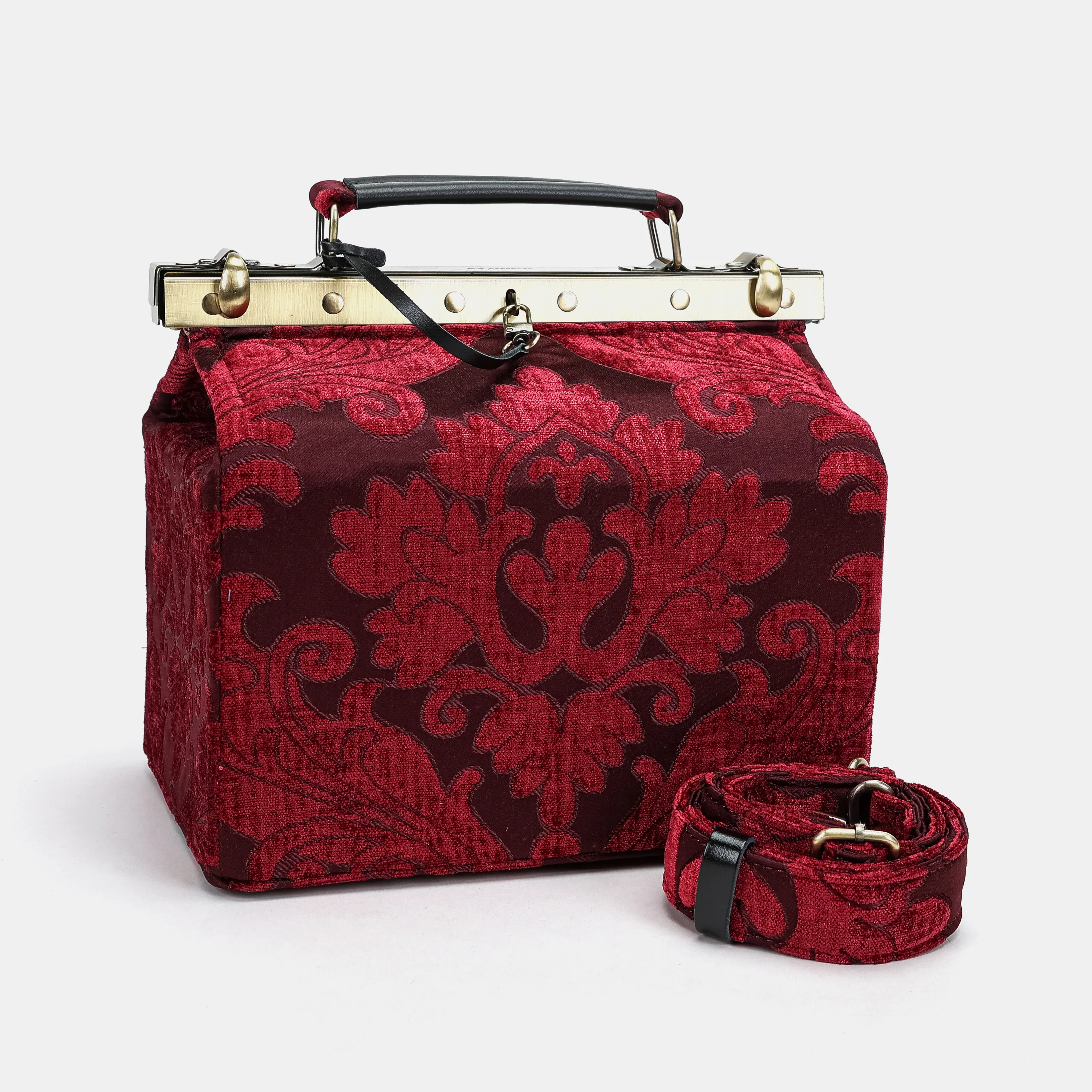 Queen Wine Vivienne Carpet Purse Gladstone Bag - Image 5