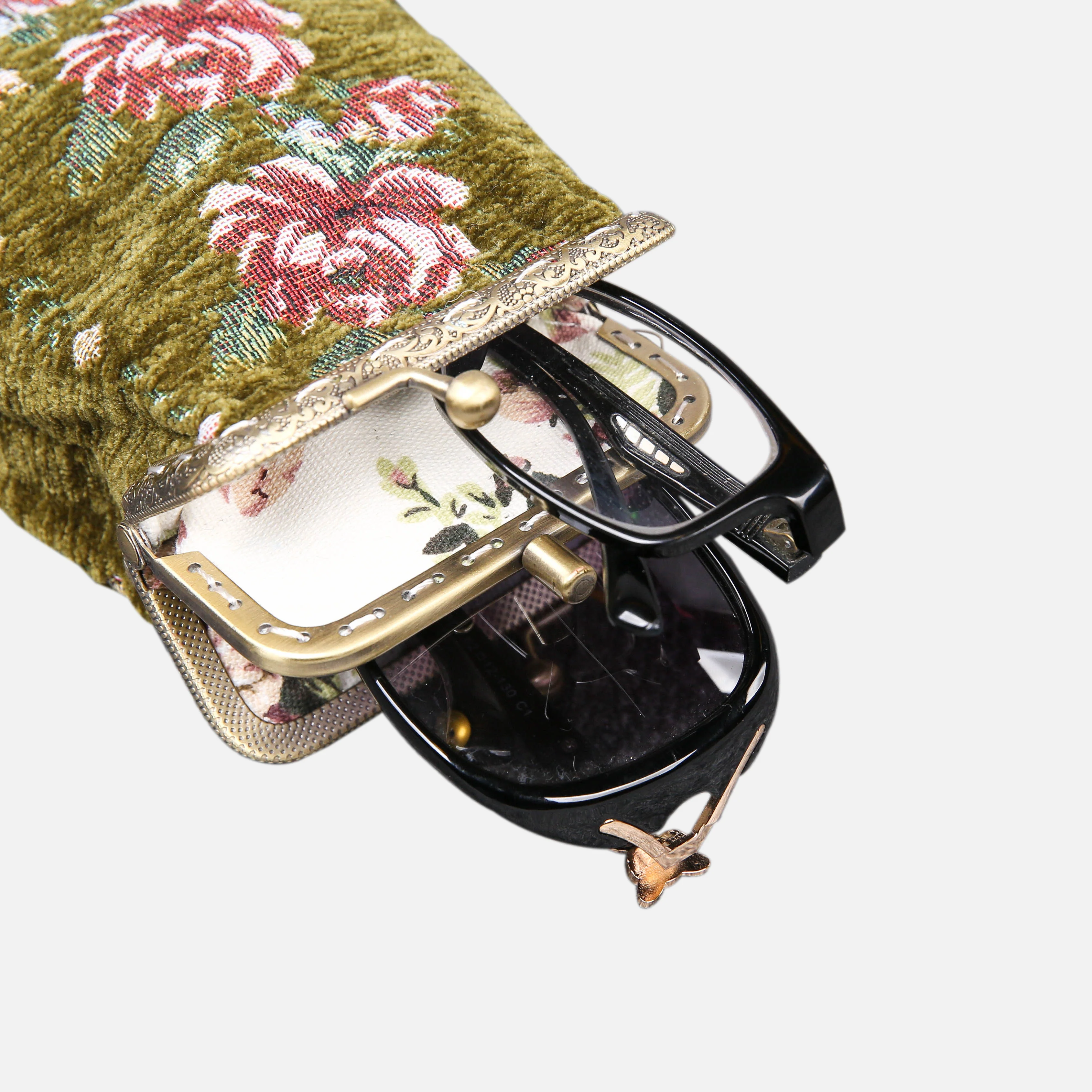 Rose Trail Avocado Carpet Eyeglasses Case - Image 5