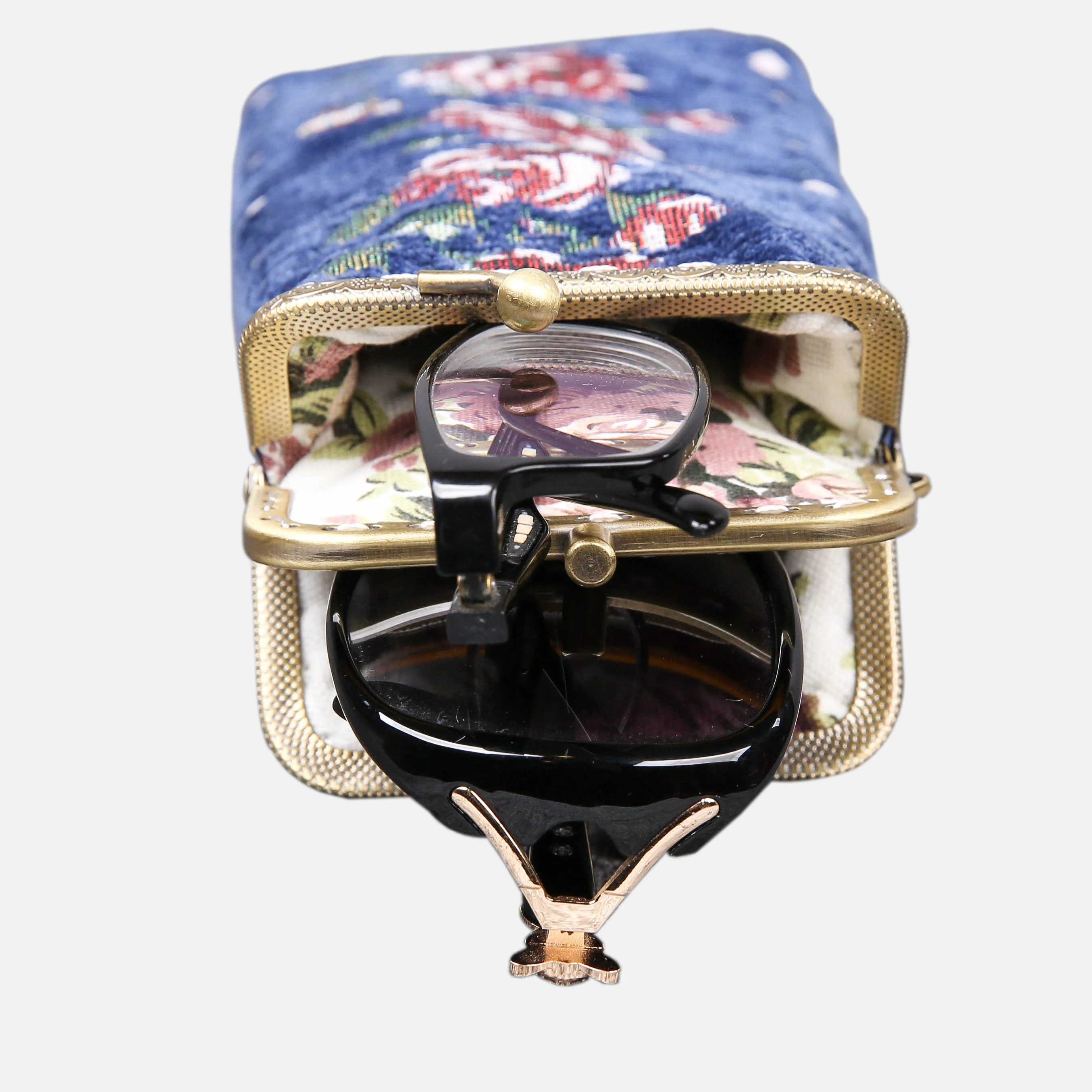 Rose Series Blue Eyeglasses Case - Image 4