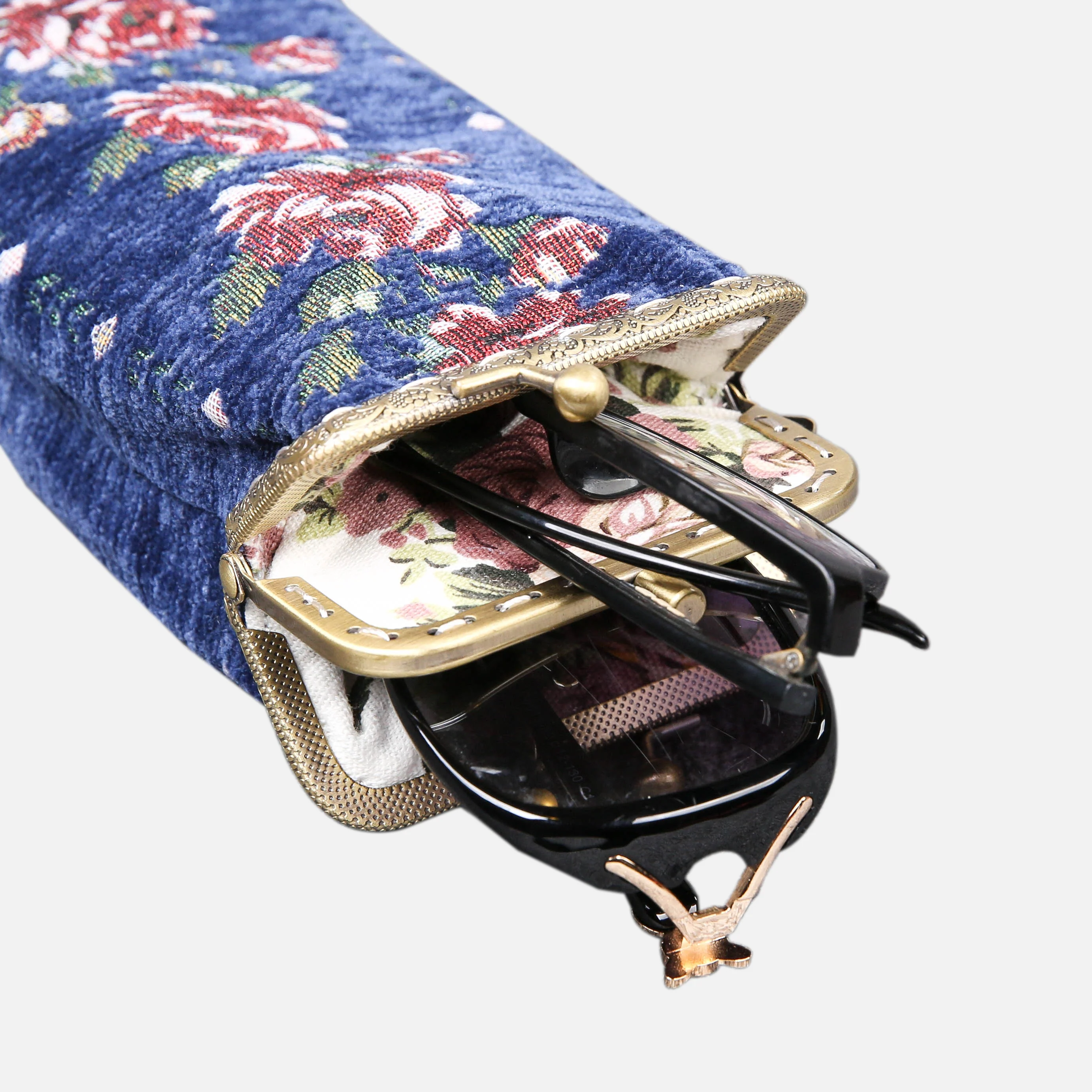 Rose Series Blue Eyeglasses Case - Image 5