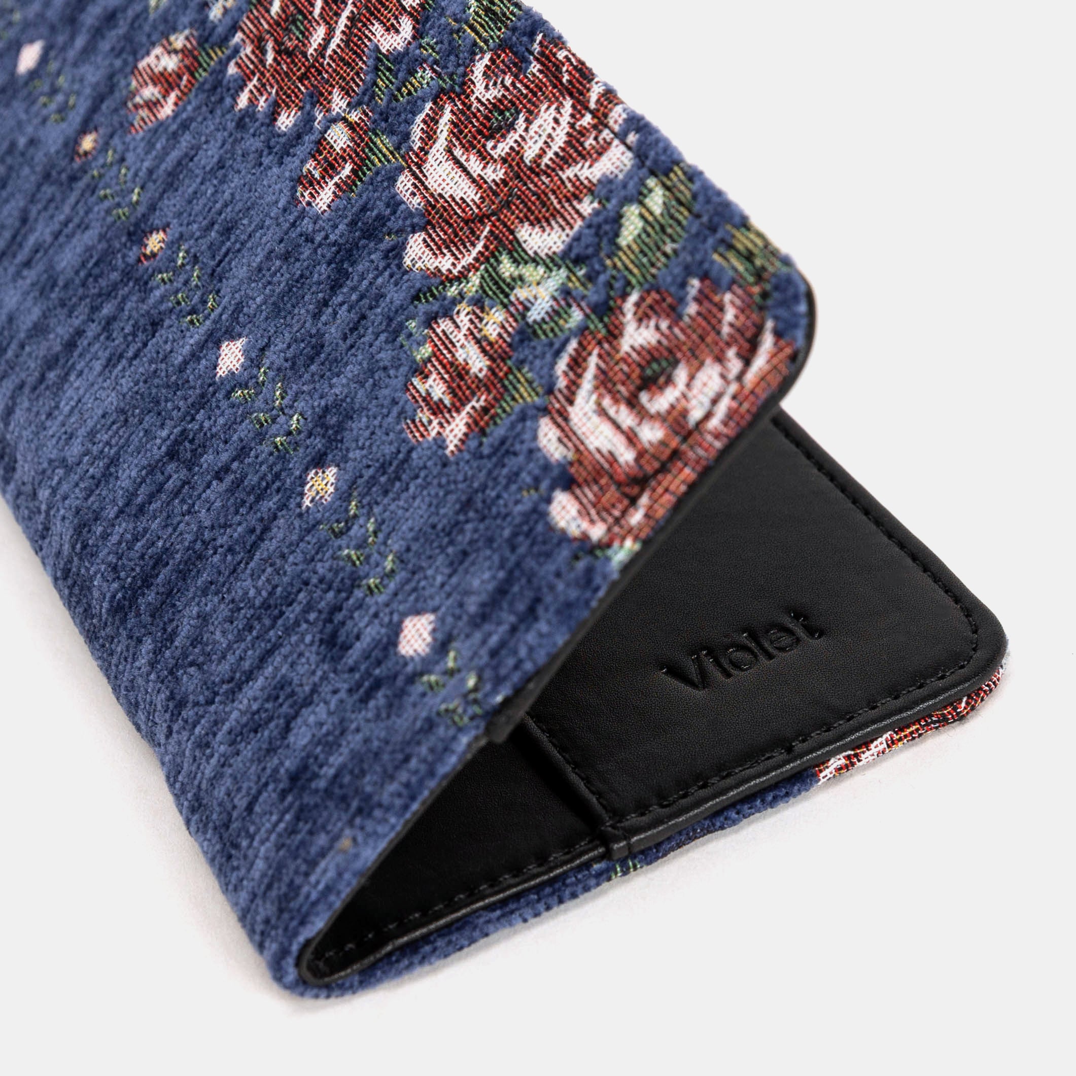 Rose Trail Blue Checkbook Cover - Image 4