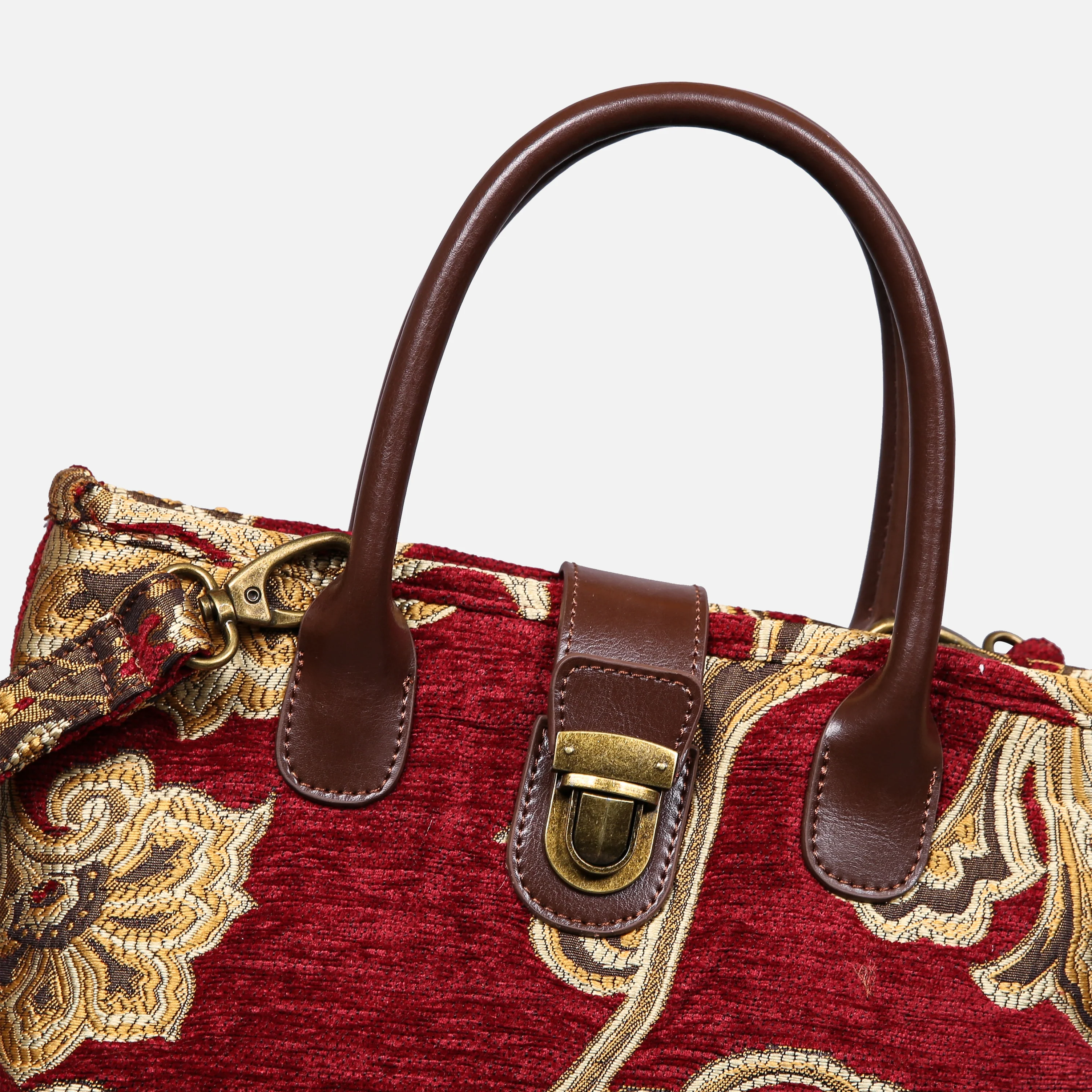 Sagredo Gold Tuck Lock Carpet Satchel - Image 6