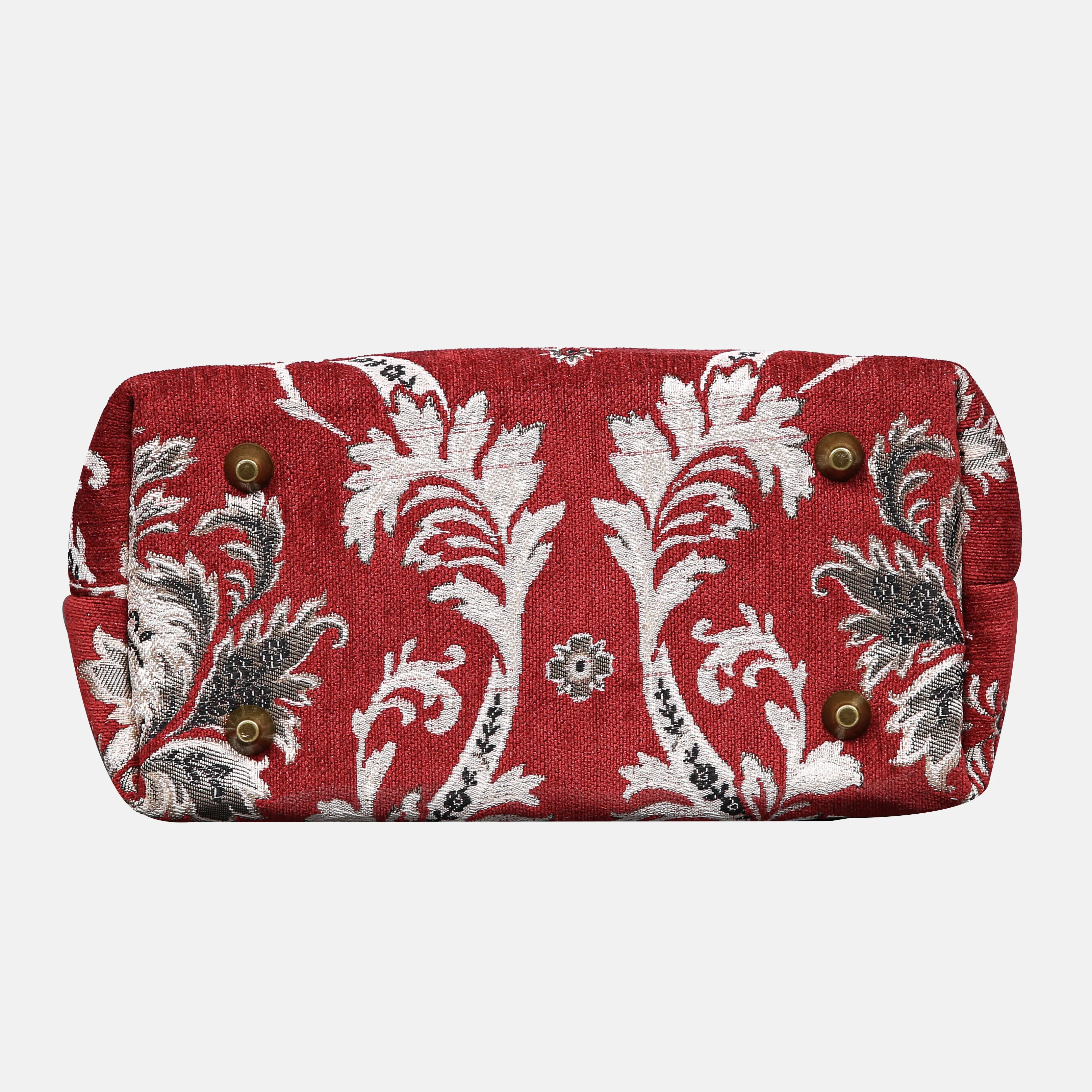 Scalamandre Elizabeth Red Tuck Lock Carpet Satchel - Image 4