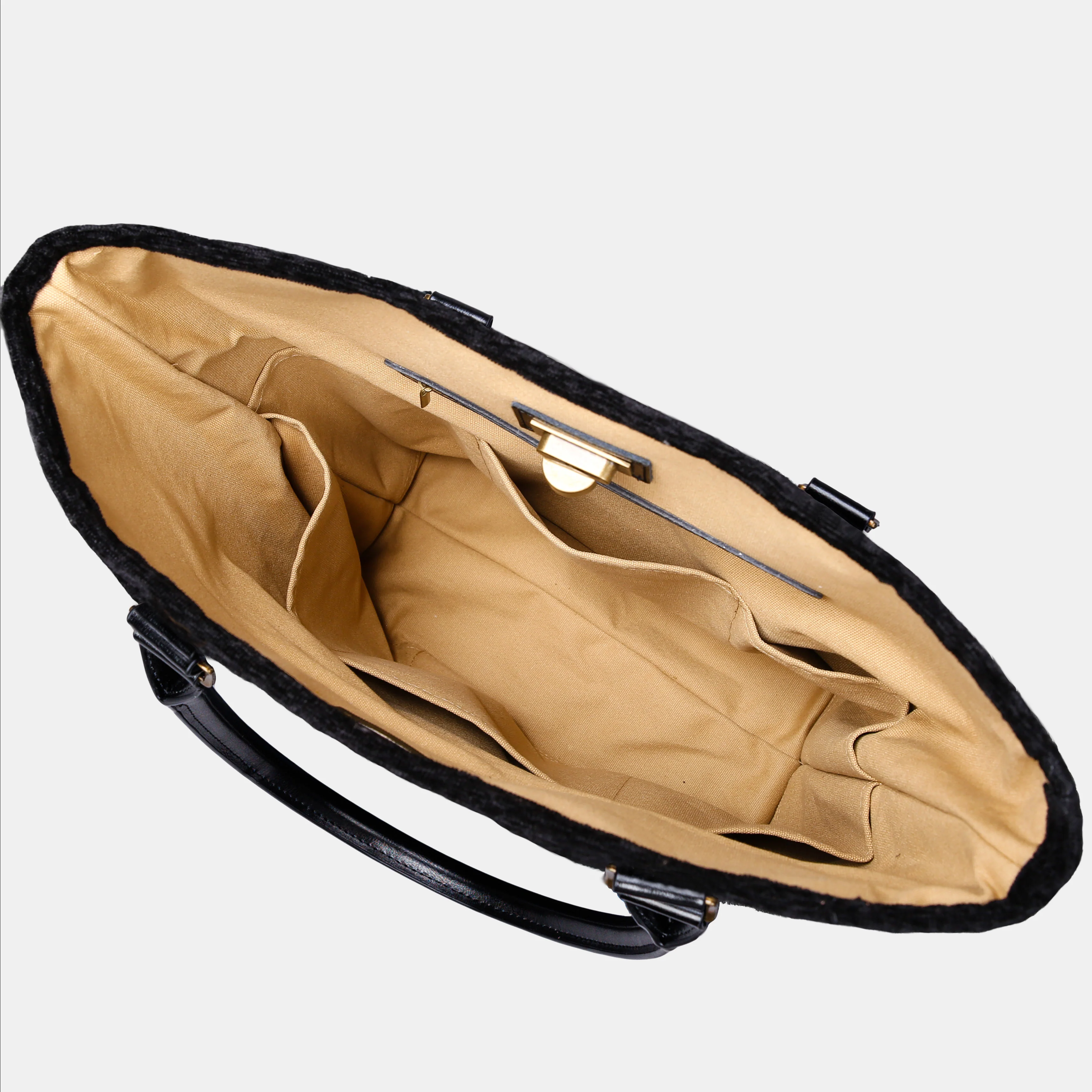 Solid Black Carpet Tote Shopper - Image 6