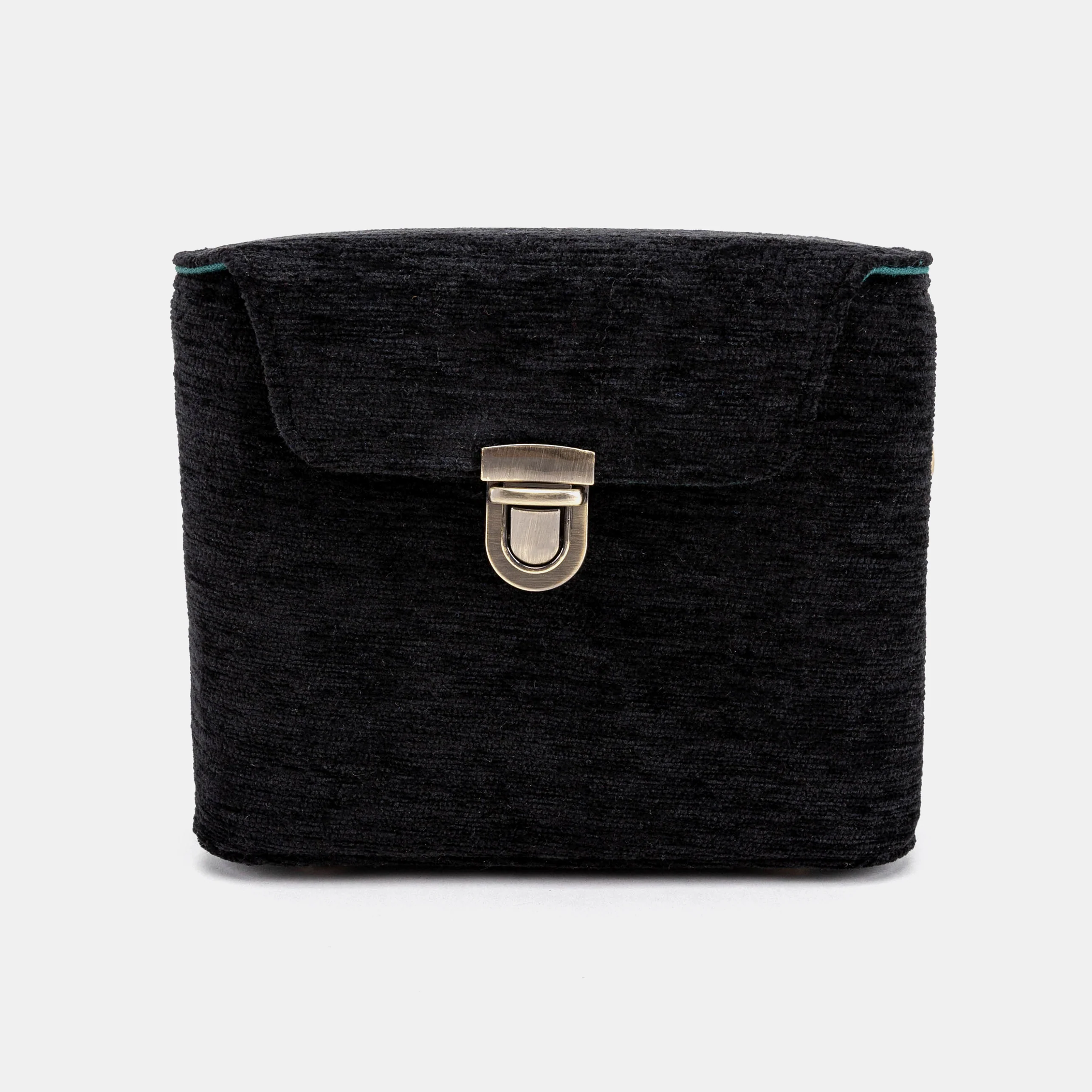 Solid Black Emma Small Train Case Crossbody - Image 3