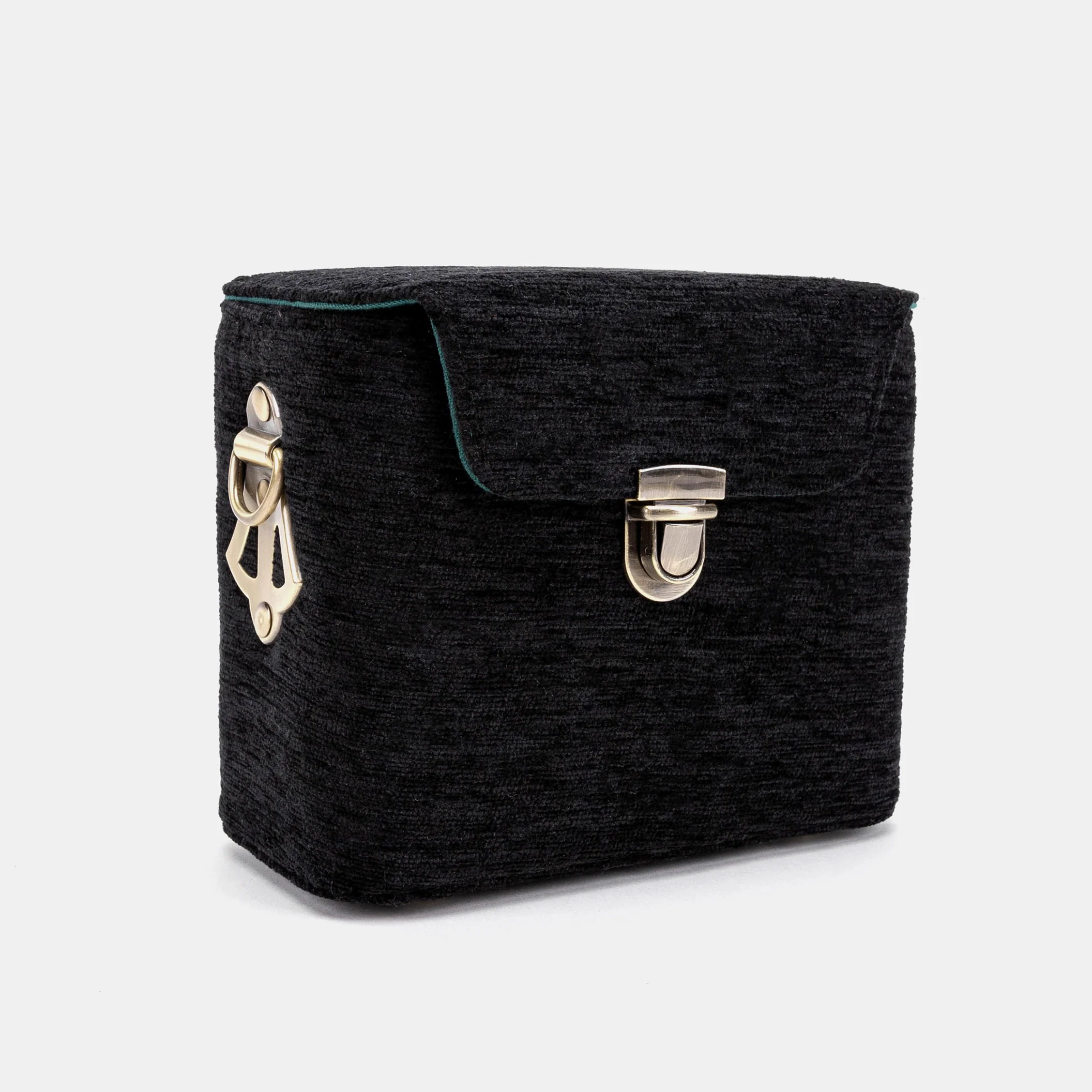 Solid Black Emma Small Train Case Crossbody - Image 4