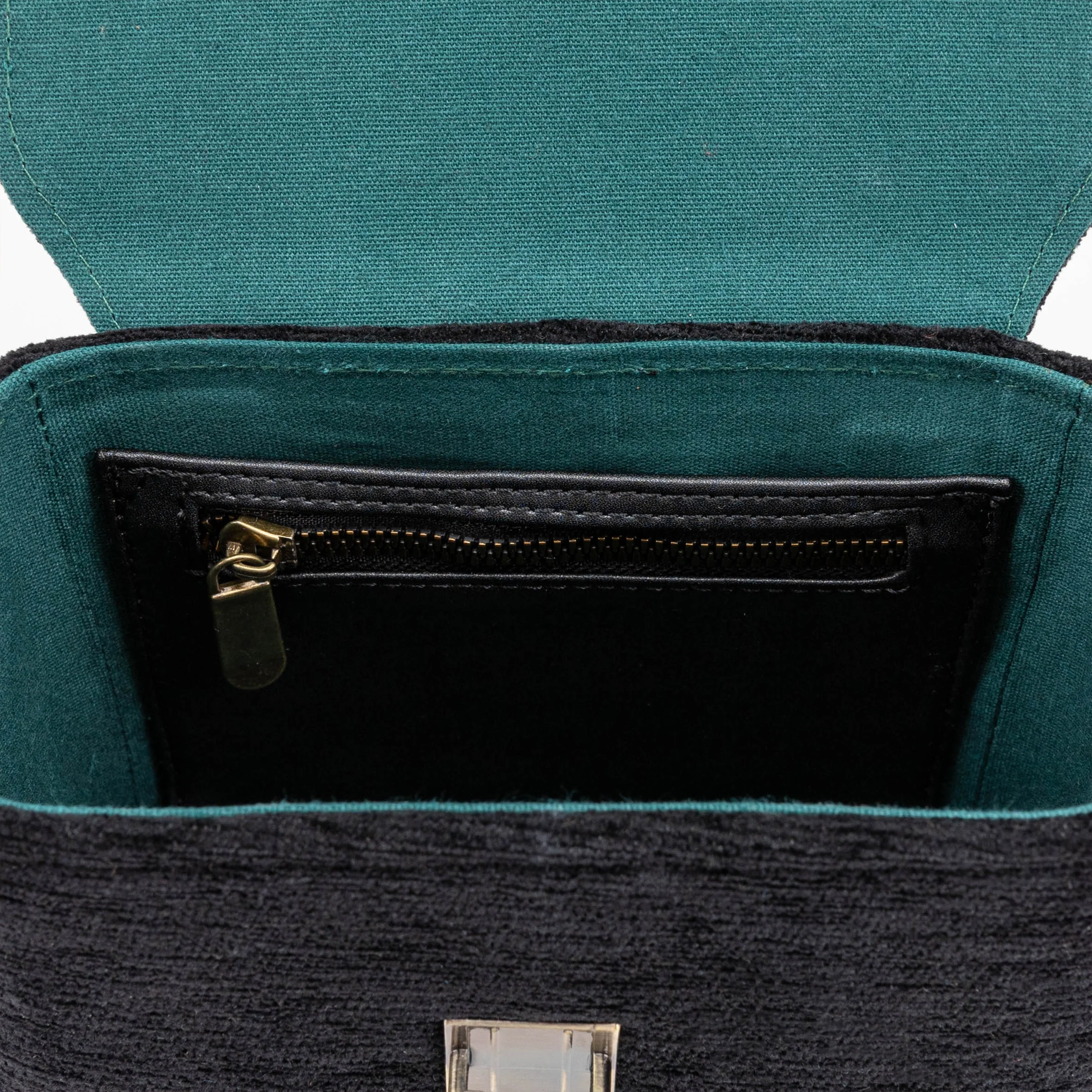 Solid Black Emma Small Train Case Crossbody - Image 9